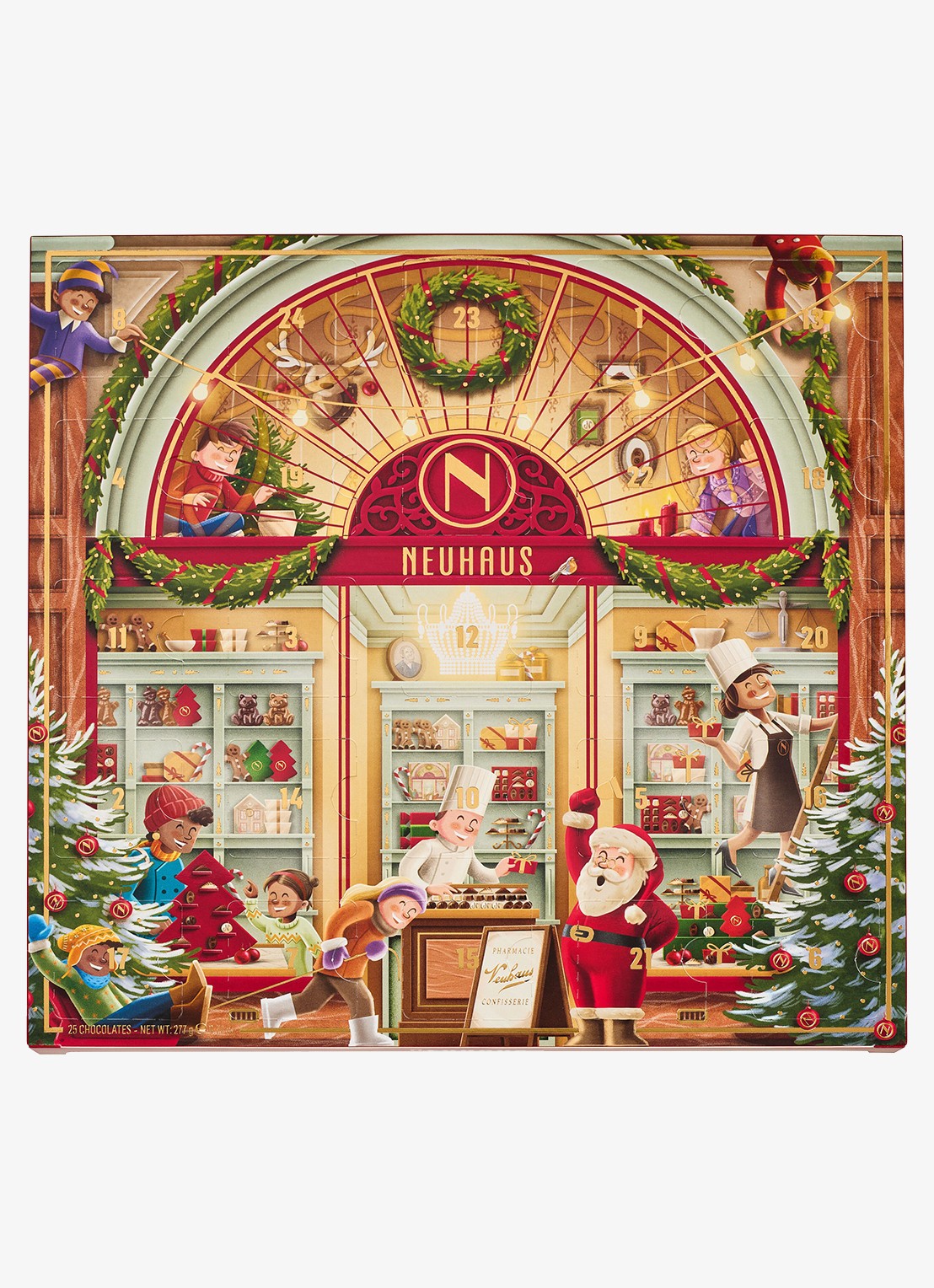 Neuhaus Klassieke Neuhaus Adventskalender gevuld met chocolade bonbons - 25 dagen - voorkant undefined