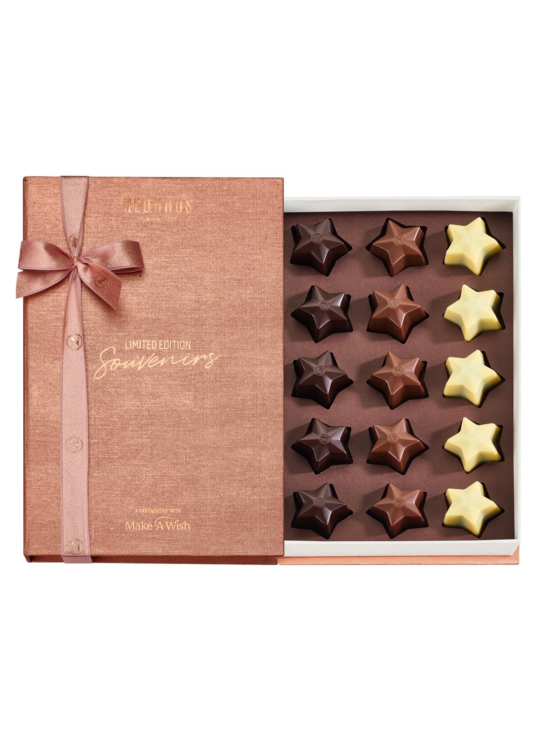 Neuhaus Limited Edition Souvenirs chocolade bonbons in geschenkverpakking 15 stuks - voorkant 7 beige