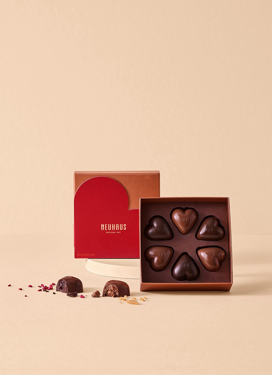 Neuhaus N°1 Koper Love pralines 65 gram - achterkant 3 undefined