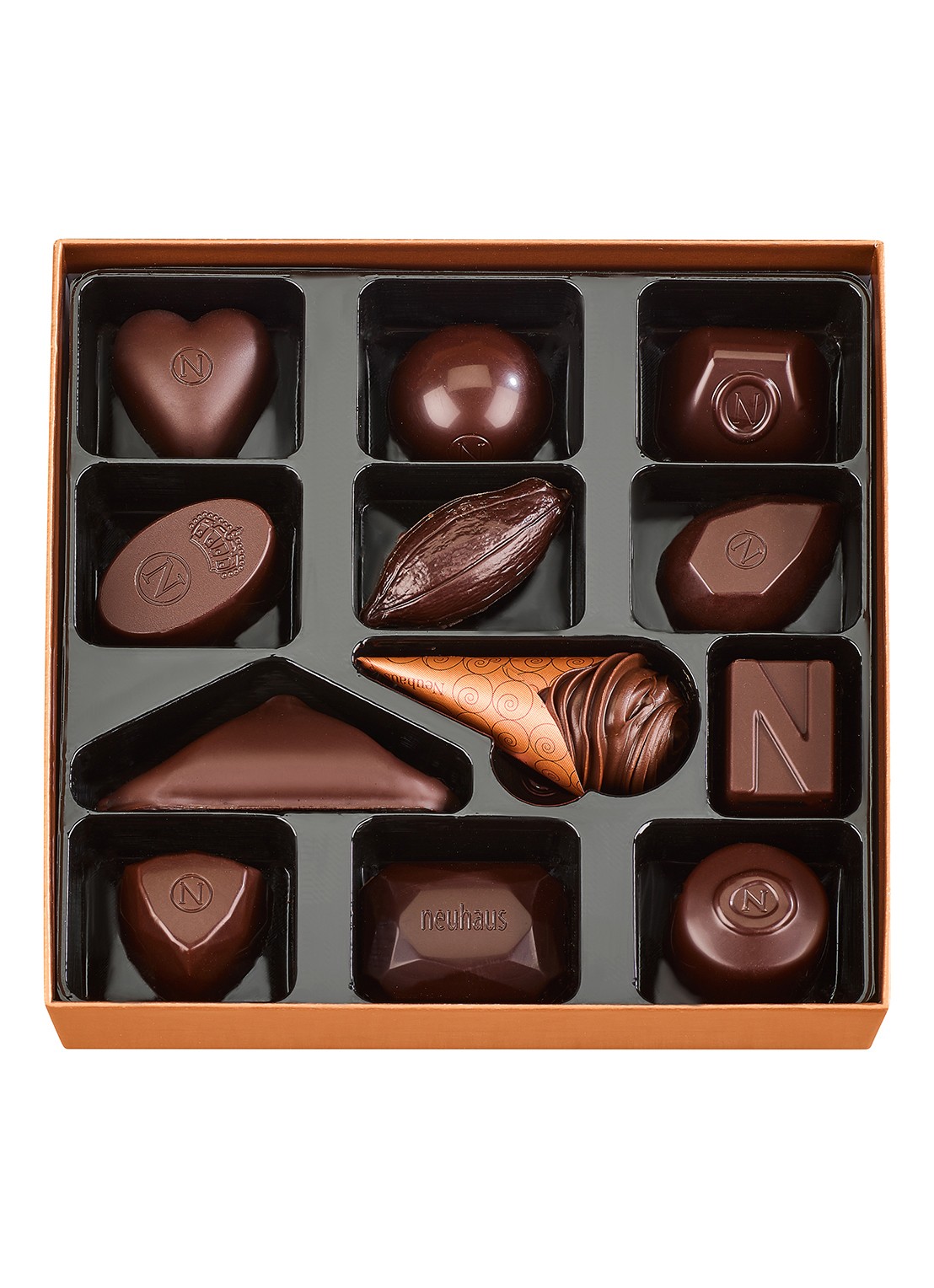 Neuhaus Pure chocolade bonbons 12 stuks - achterkant 3 undefined