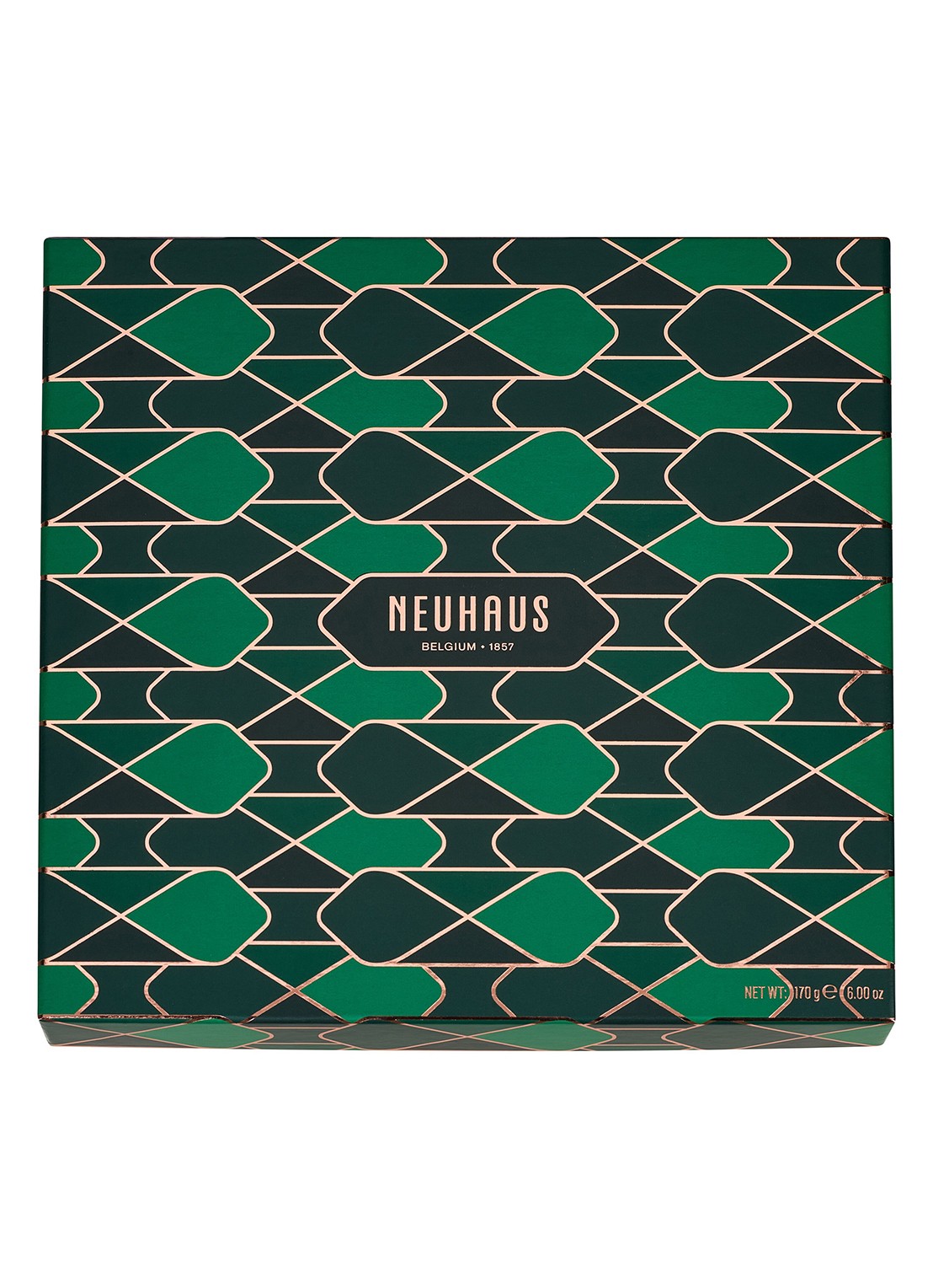 Neuhaus Special Winter chocolade bonbons in geschenkverpakking 16 stuks - voorkant donkergroen
