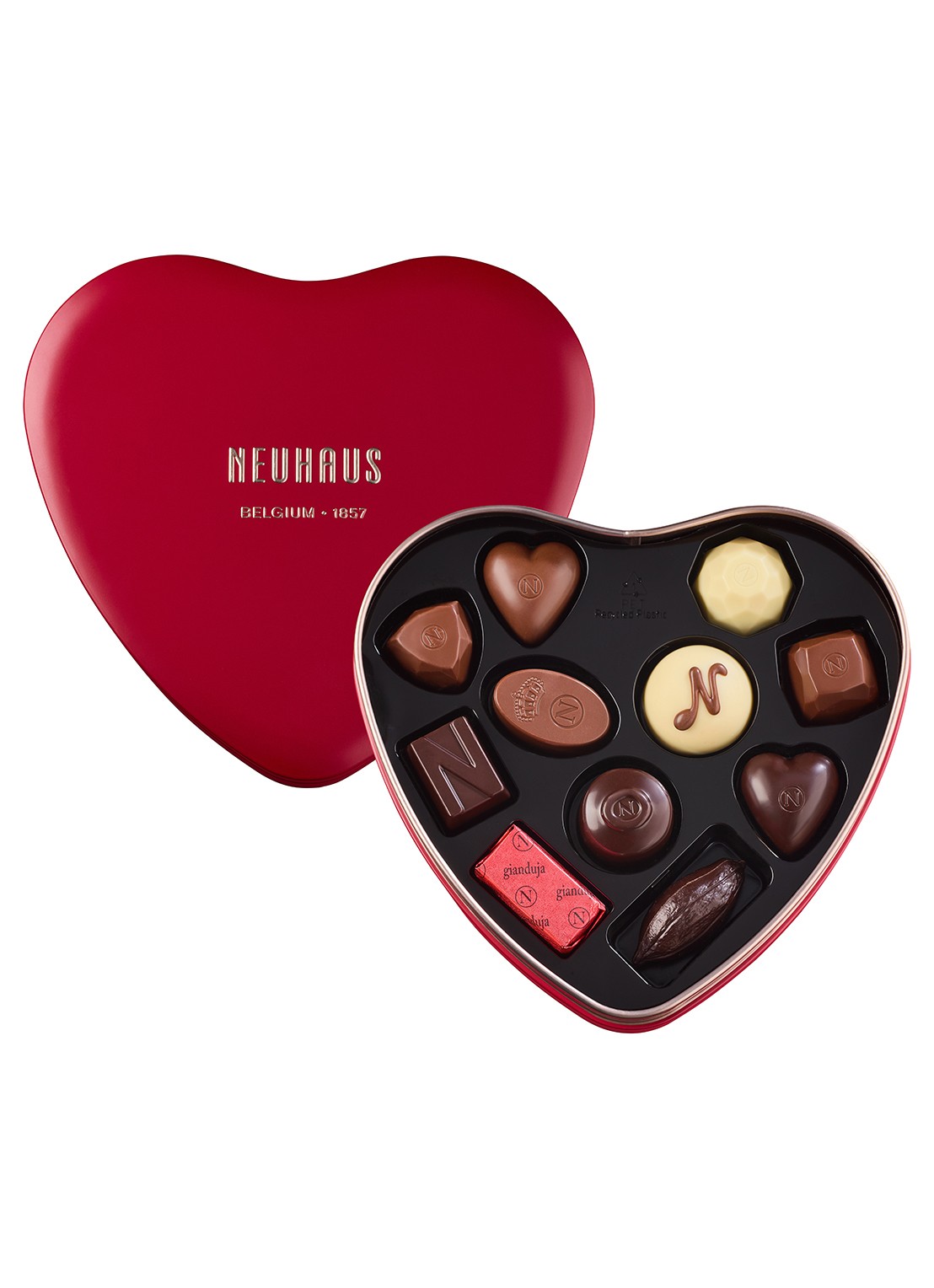 Neuhaus Valentijn bonbons in hartendoos 124 gram  - voorkant 2 undefined