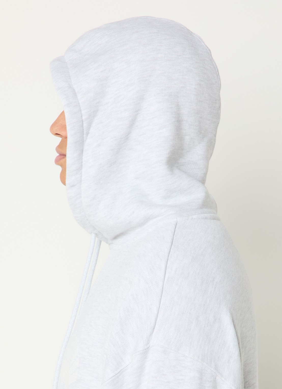 New Amsterdam Surf Association Chop hoodie met logoborduring - detail 5 grijsmele