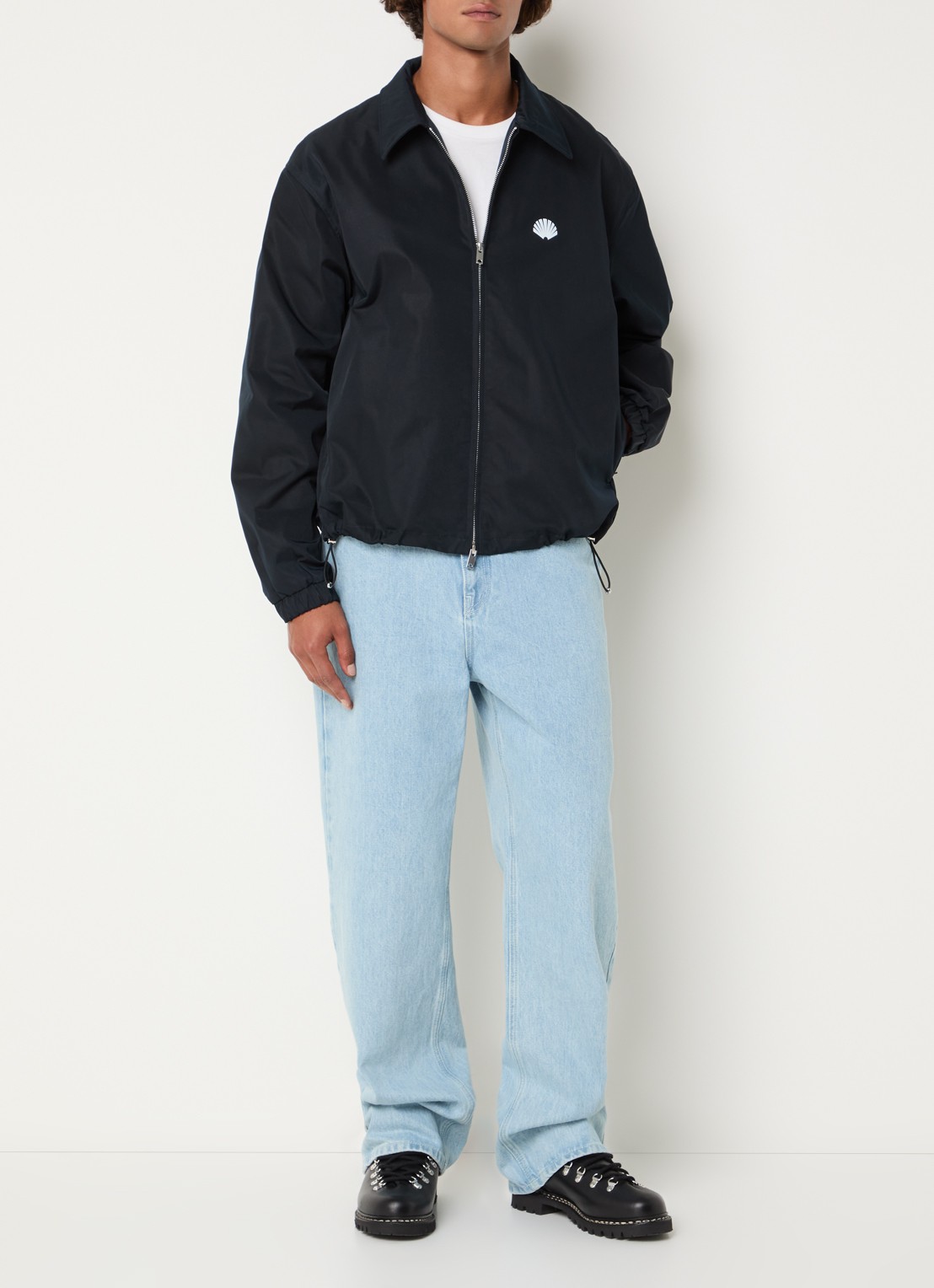 New Amsterdam Surf Association Coach jack met logo- en backprint - voorkant 3 zwart