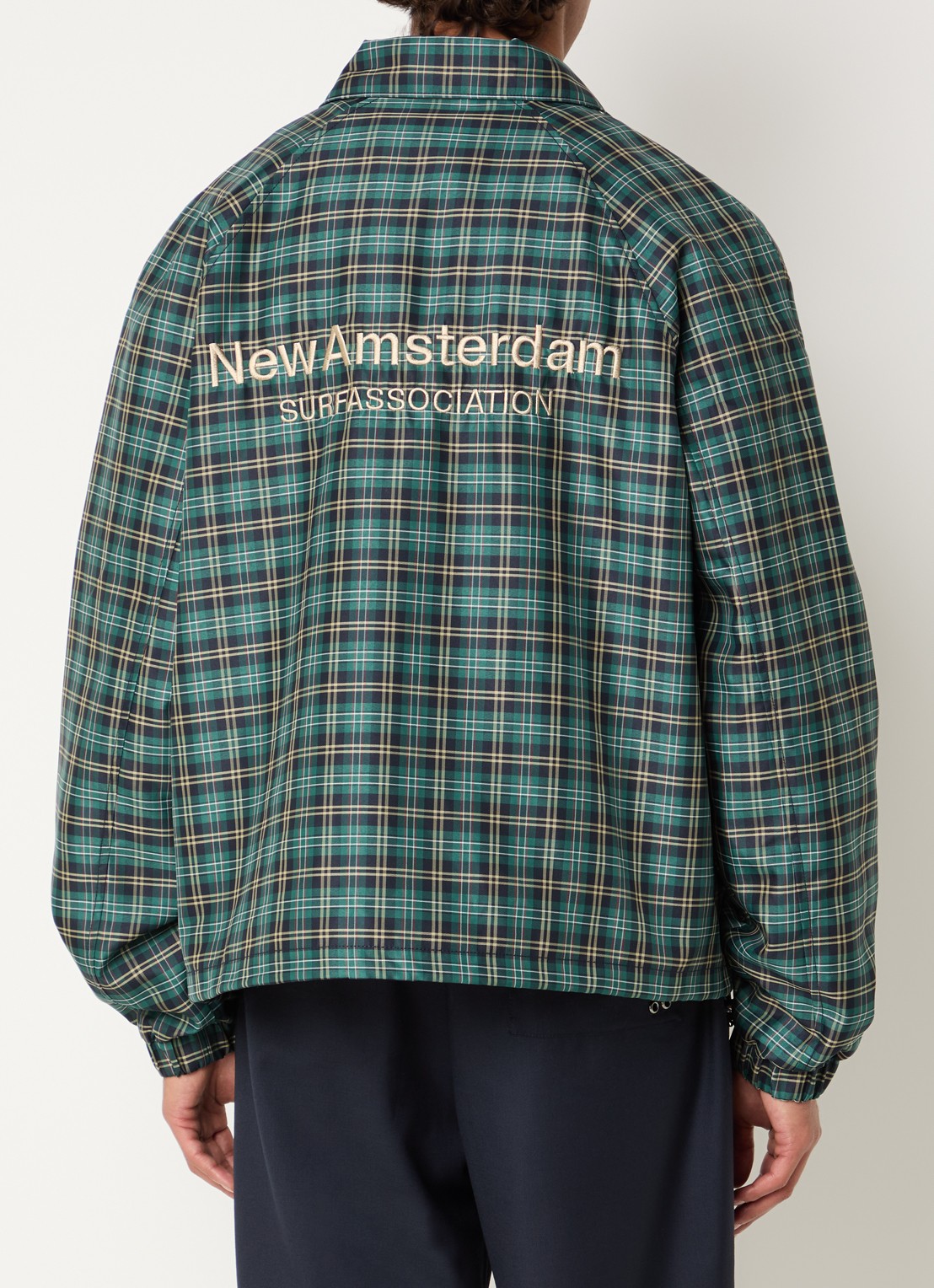 New Amsterdam Surf Association Coach jack met logo- en backprint - achterkant 4 groen