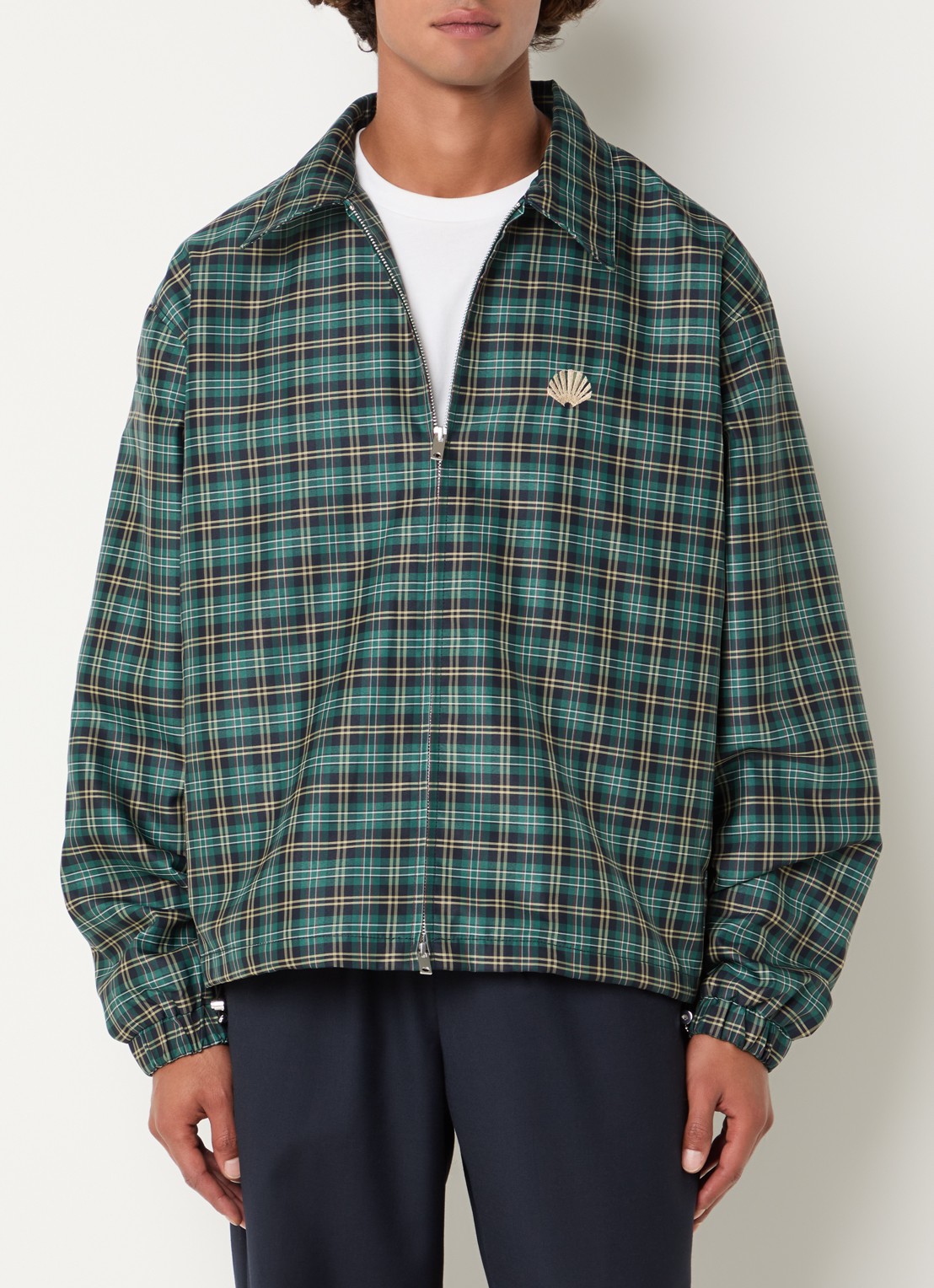 New Amsterdam Surf Association Coach jack met logo- en backprint - detail groen