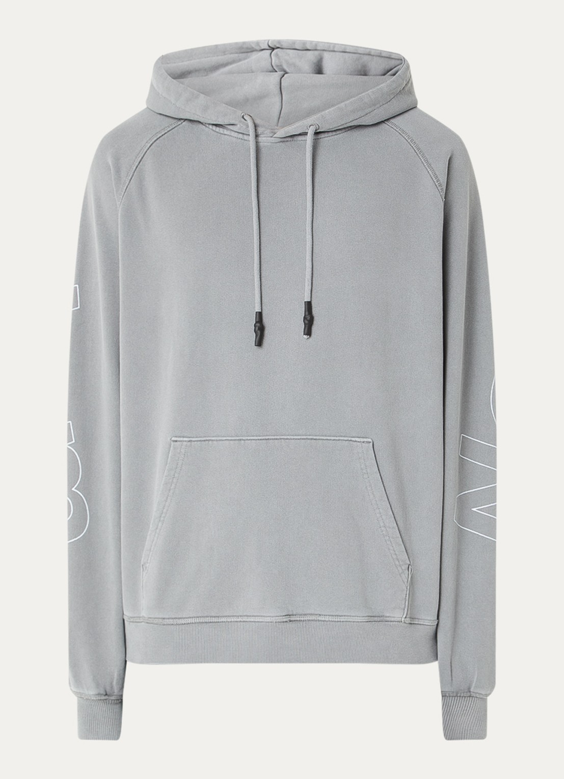 New Amsterdam Surf Association Hoodie met backprint  - voorkant grijs
