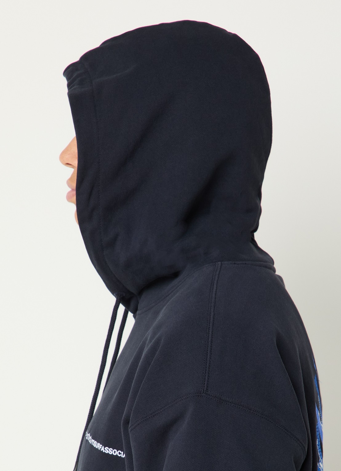 New Amsterdam Surf Association Hoodie met logo- en backprint - detail 5 donkerblauw