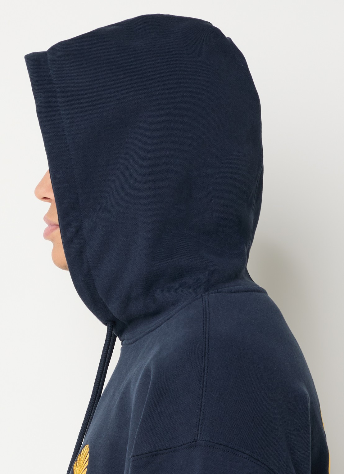 New Amsterdam Surf Association Hoodie met logo- en backprint - detail 2 donkerblauw