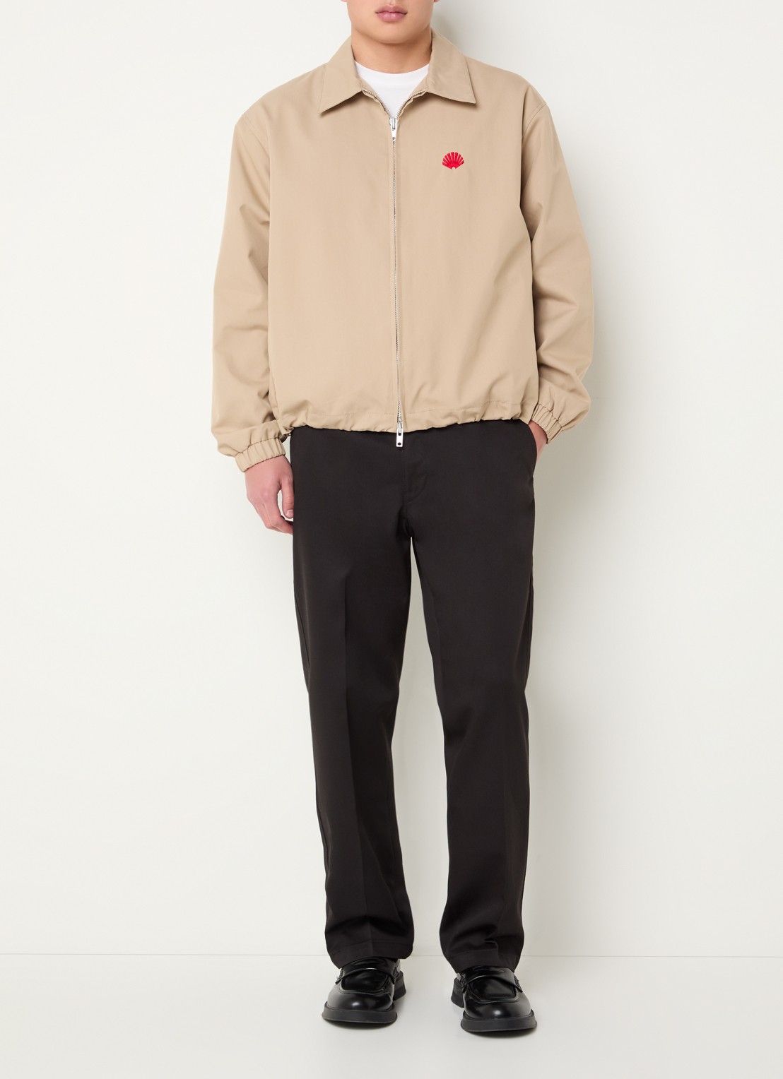 New Amsterdam Surf Association Jack met logo- en backprint - voorkant 3 beige