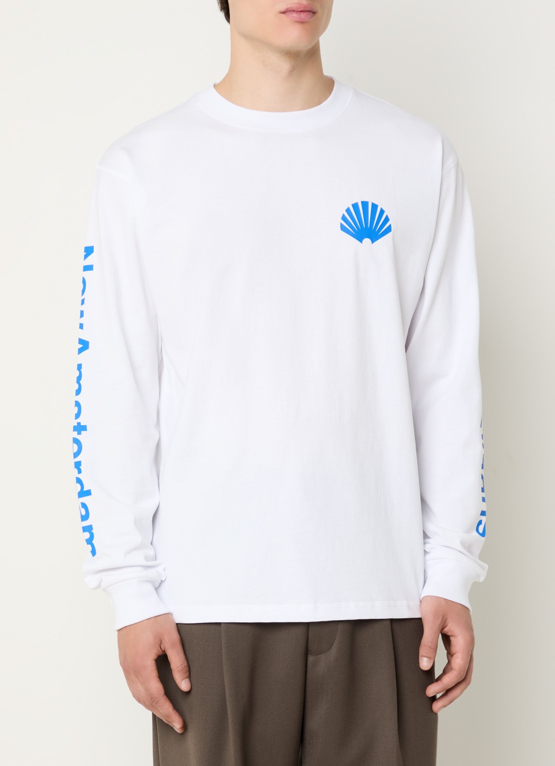 New Amsterdam Surf Association  Longsleeve met logo- en backprint - achterkant 2 kobaltblauw