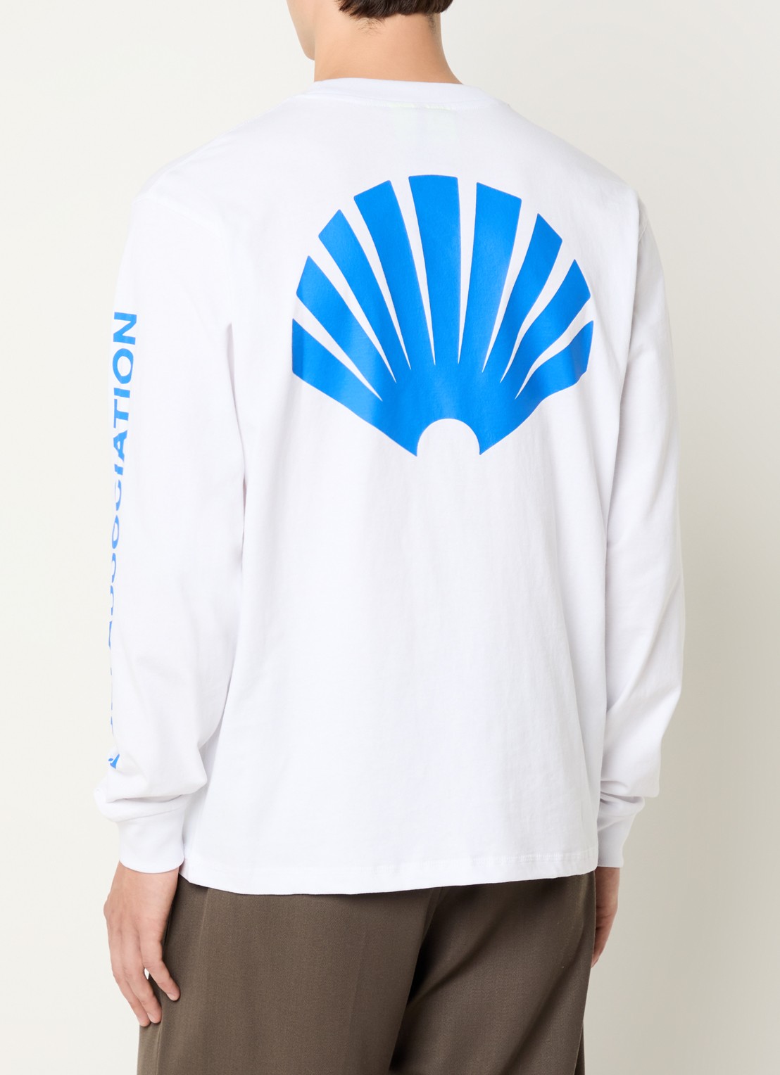 New Amsterdam Surf Association  Longsleeve met logo- en backprint - detail kobaltblauw