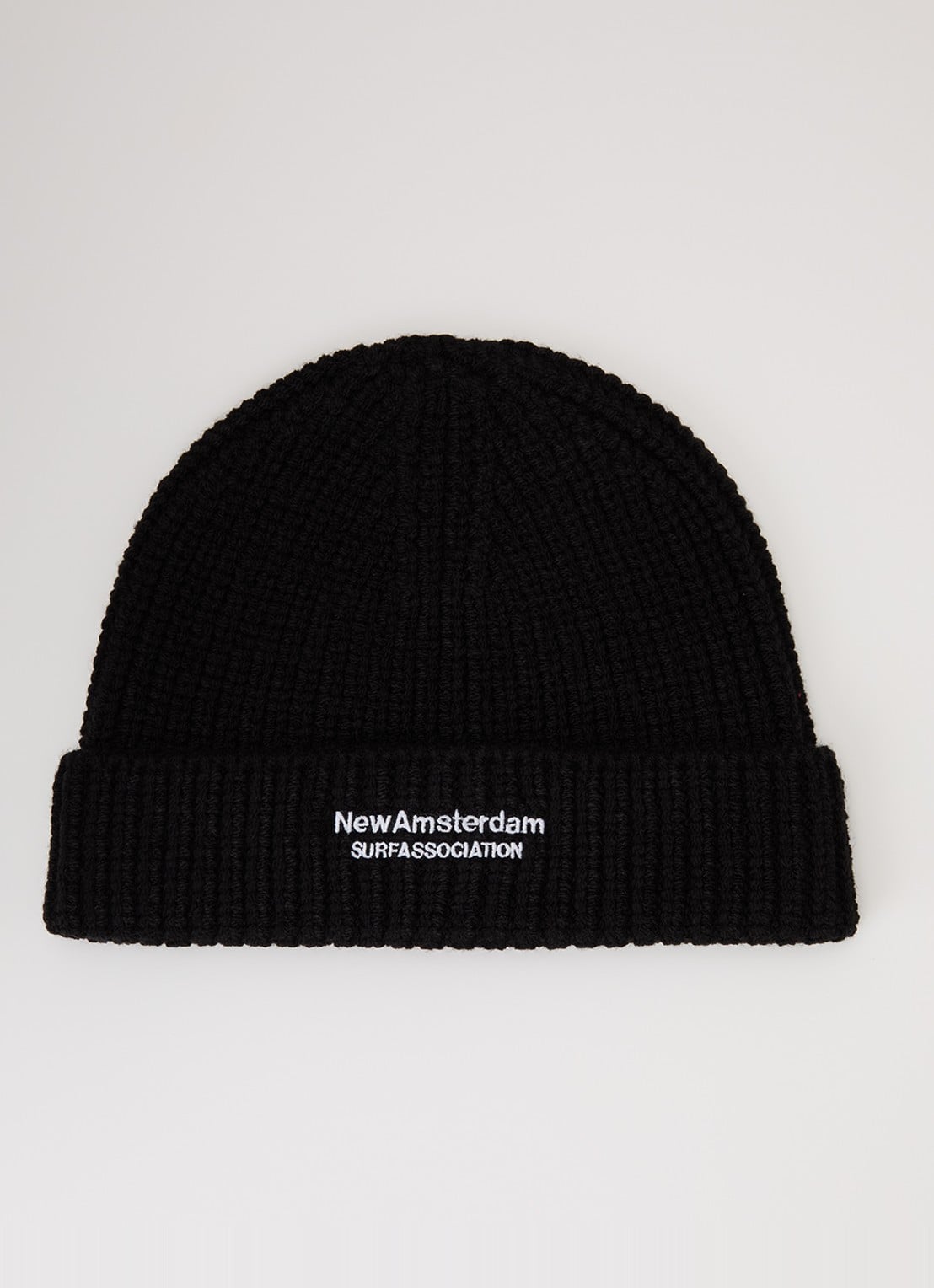 New Amsterdam Surf Association Muts met logoborduring - voorkant zwart
