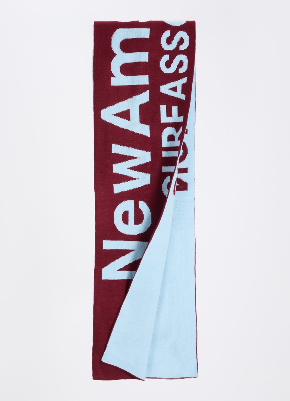 New Amsterdam Surf Association Name sjaal met logoprint 200 x 30 cm - detail 2 bordeauxrood