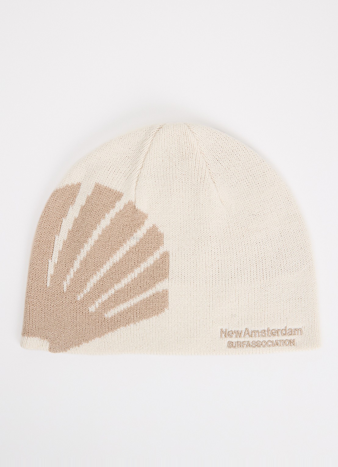 New Amsterdam Surf Association Oyster muts met logoborduring - voorkant creme