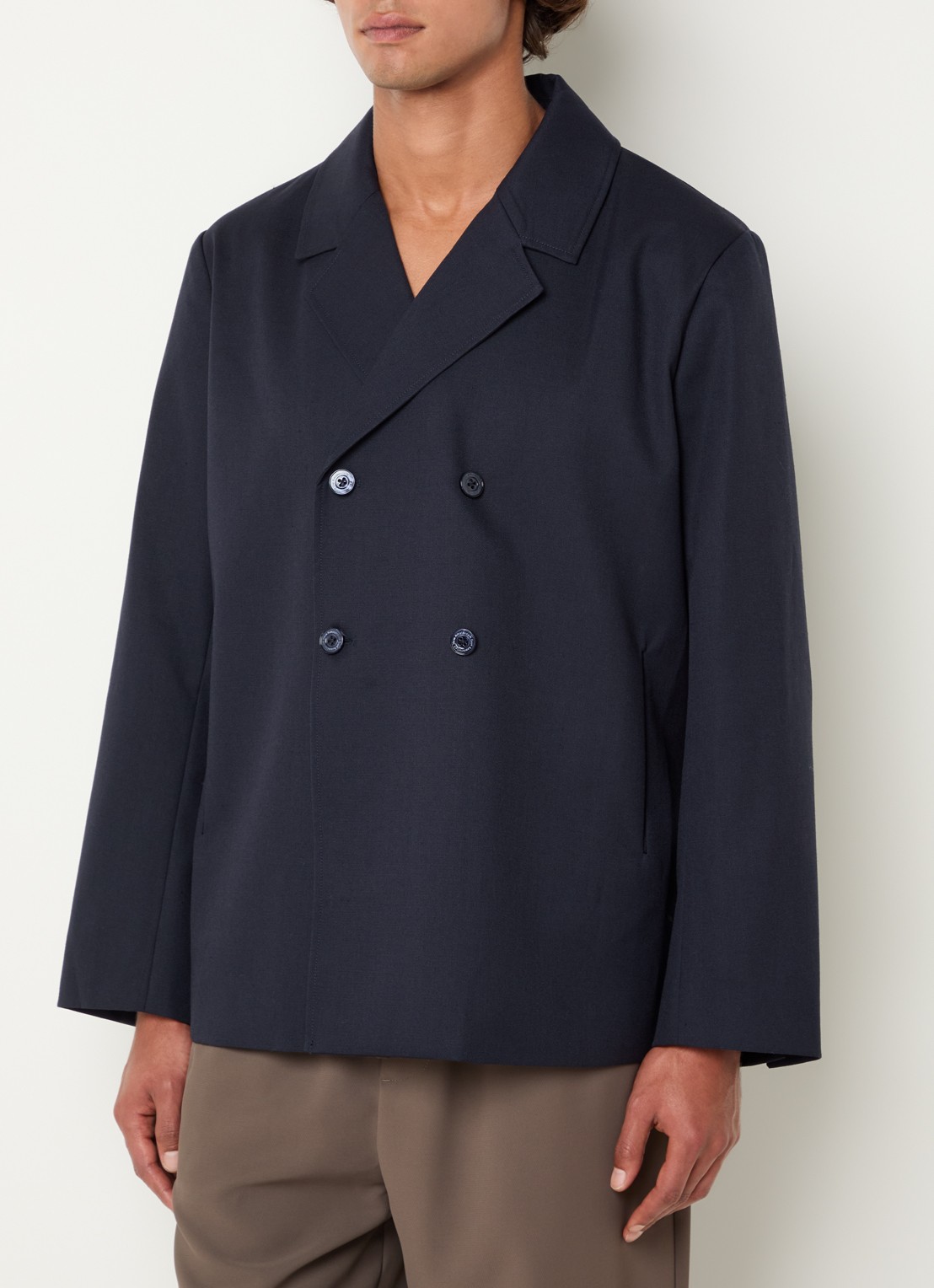 New Amsterdam Surf Association Regular fit colbert met steekzakken - detail 4 donkerblauw
