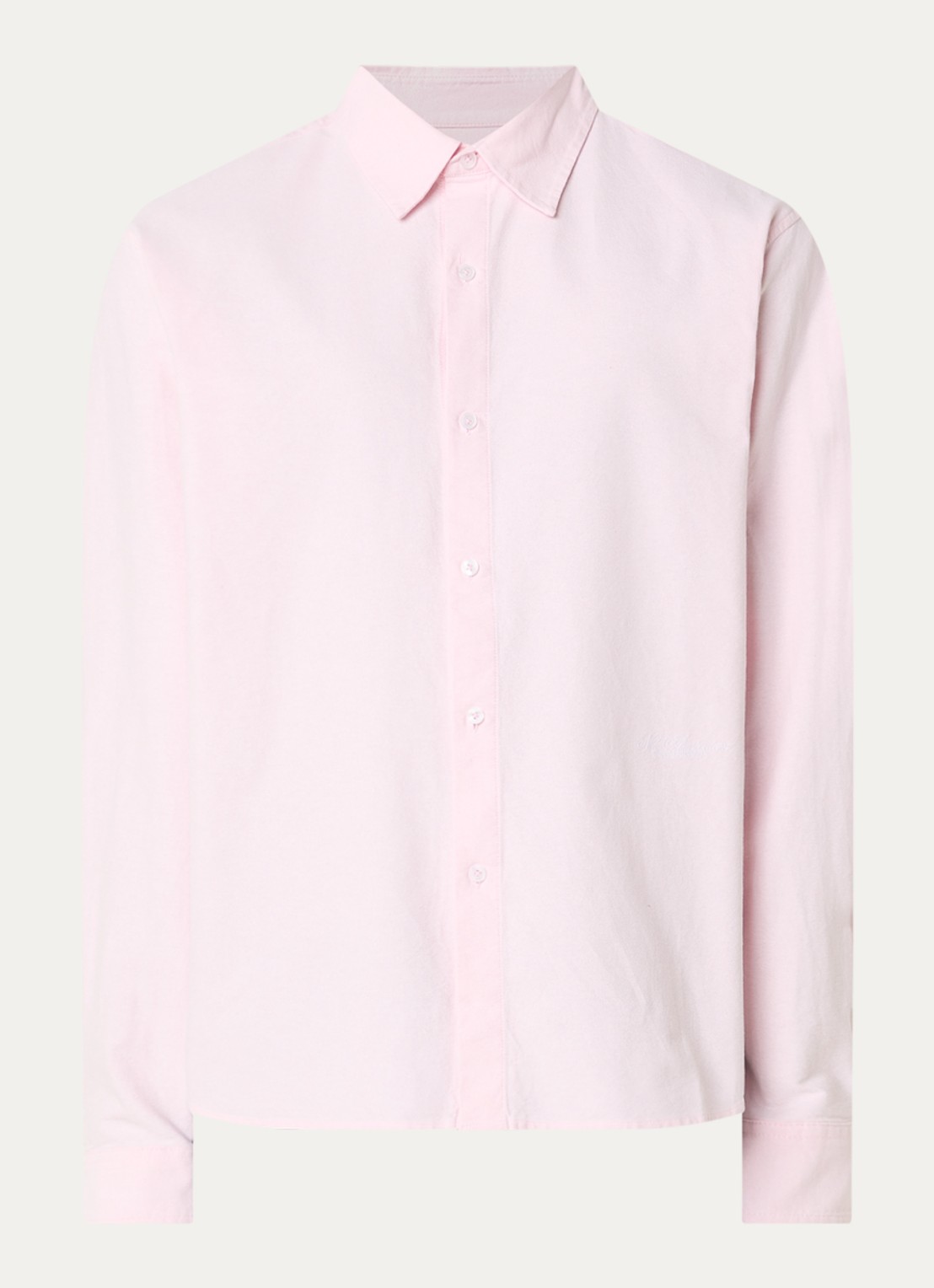 New Amsterdam Surf Association Regular fit overhemd met logoborduring  - voorkant roze