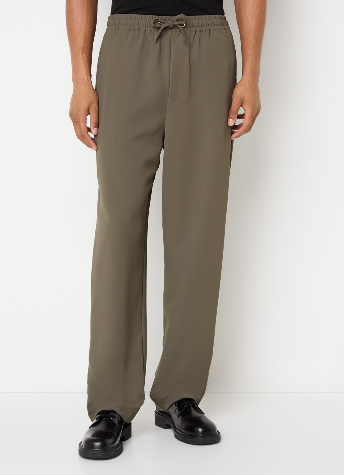 New Amsterdam Surf Association Straight fit chino met steekzakken - detail 4 lichtbruin