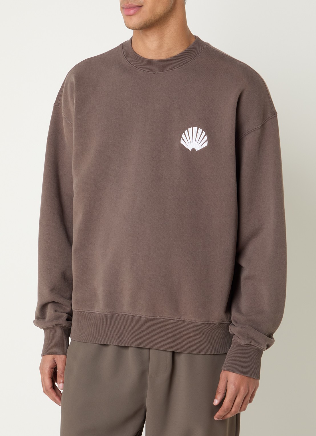 New Amsterdam Surf Association Sweater met logo- en backprint - detail 4 wit