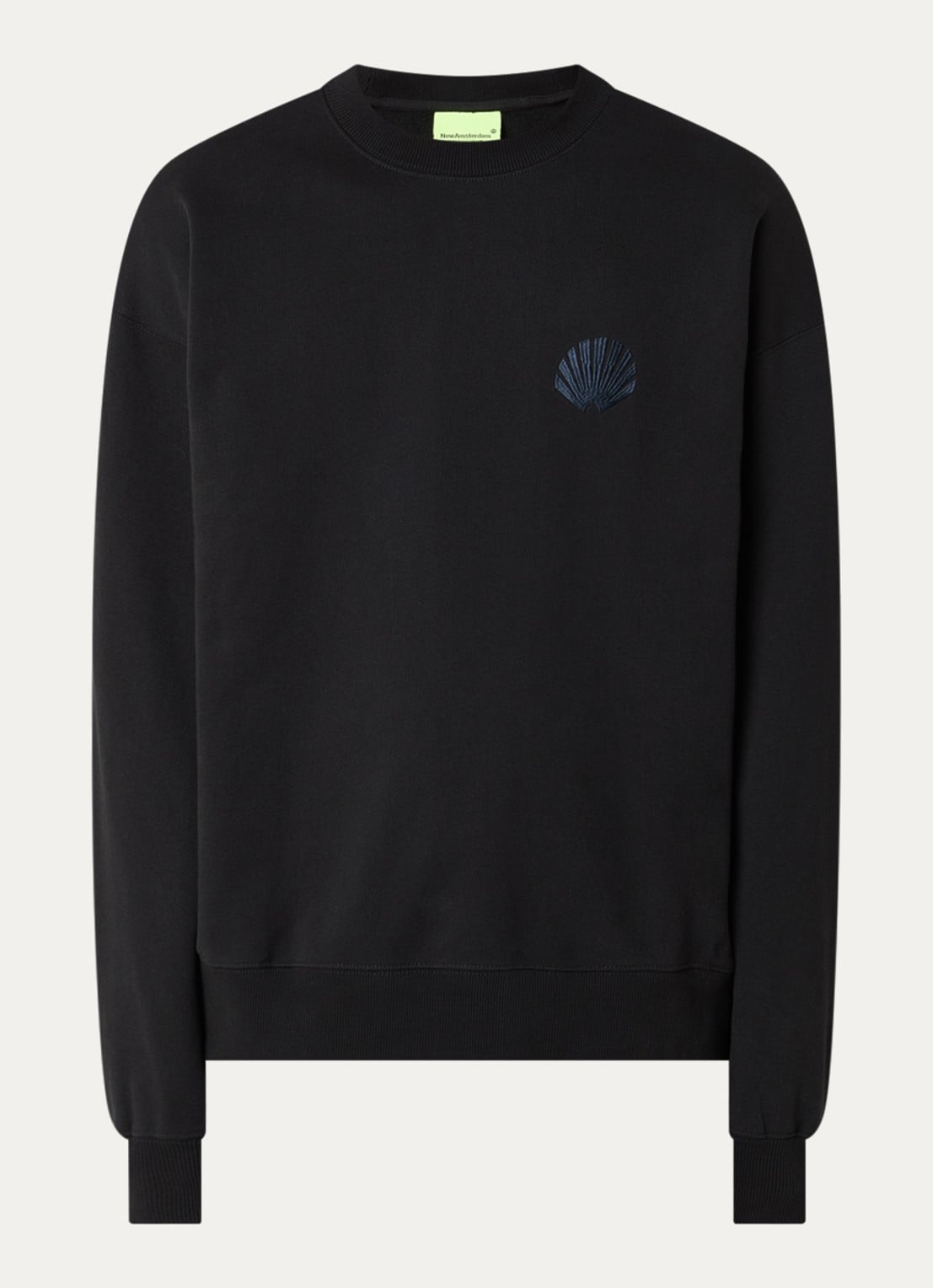 New Amsterdam Surf Association Sweater met logo- en backprint - voorkant zwart