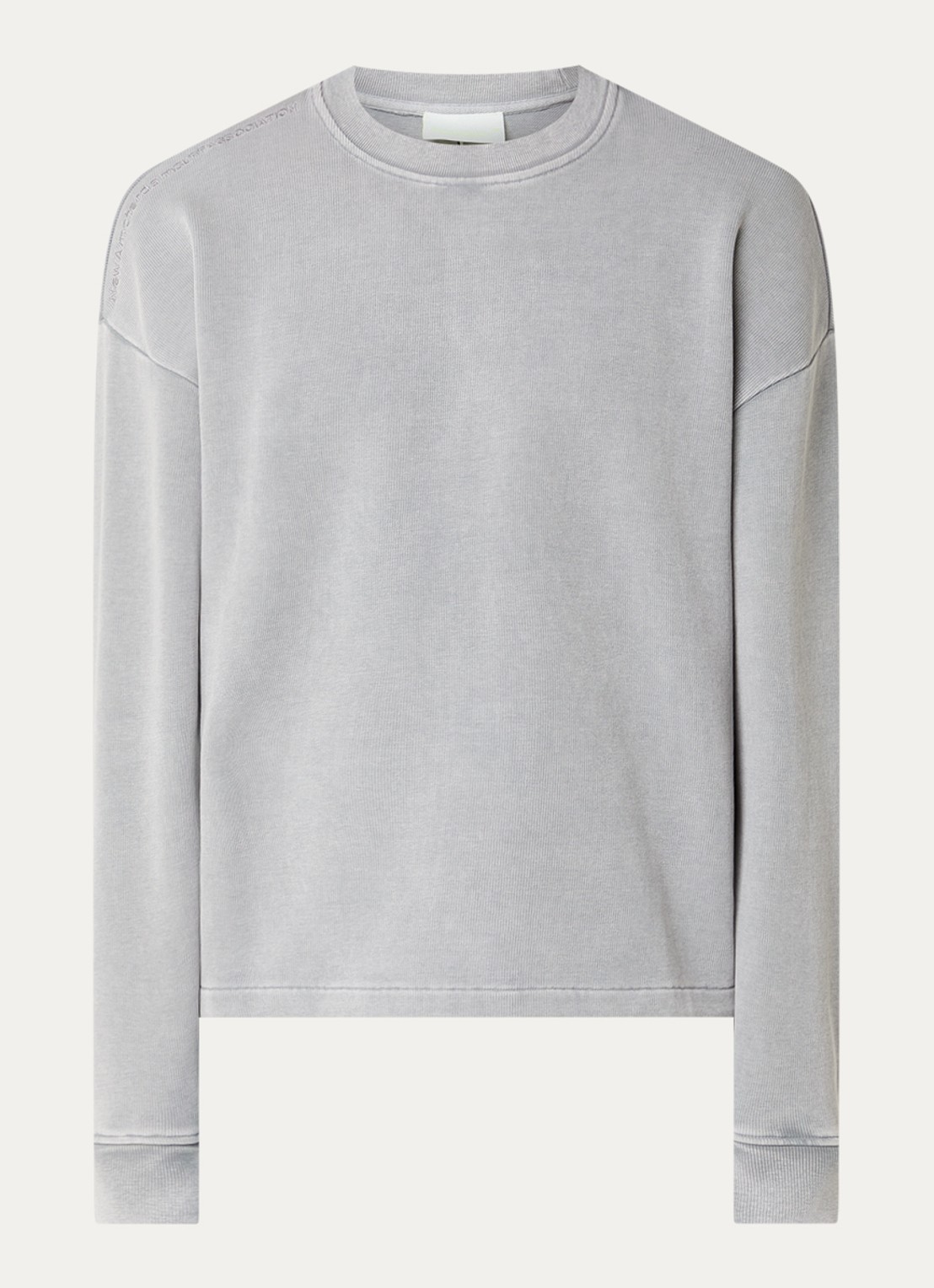 New Amsterdam Surf Association Sweater met logoborduring - voorkant lichtgrijs