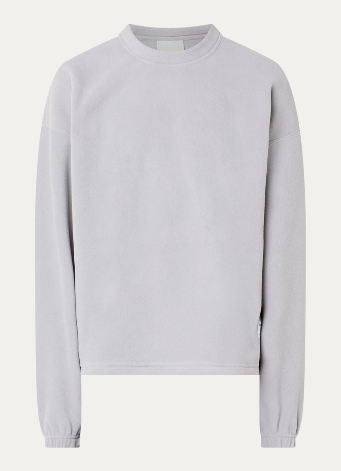 New Amsterdam Surf Association Sweater van fleece met backprint - voorkant 3 lichtgrijs