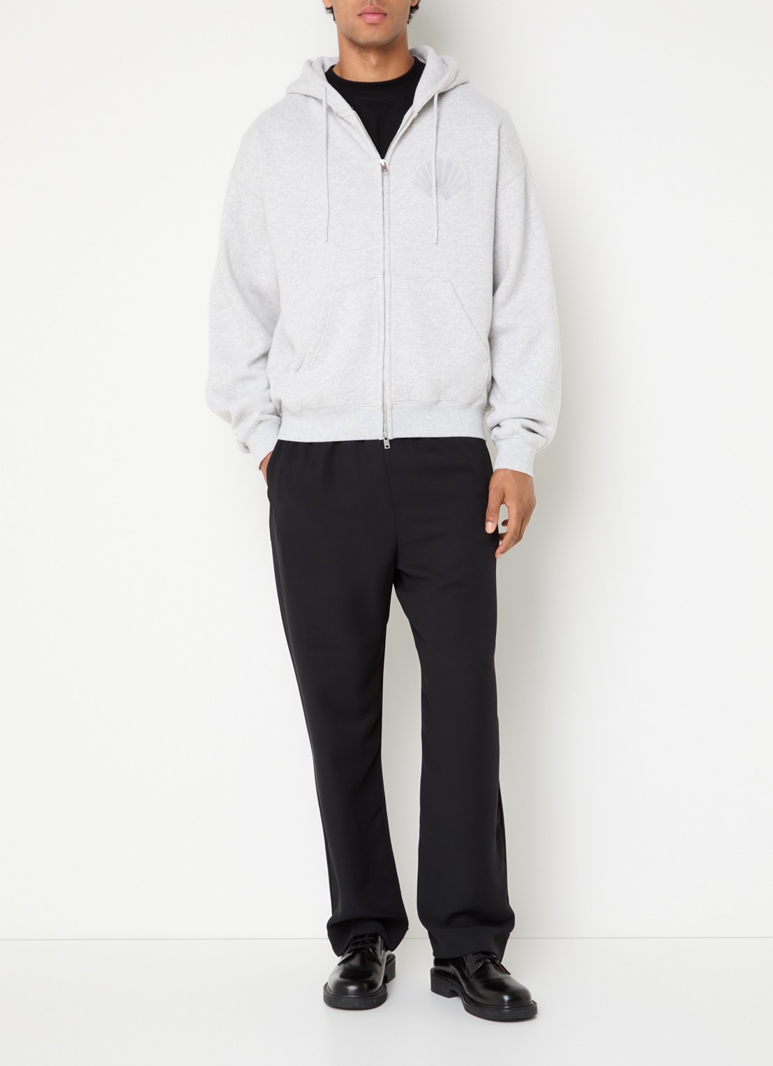 New Amsterdam Surf Association Sweatvest met steekzakken - voorkant 4 grijs