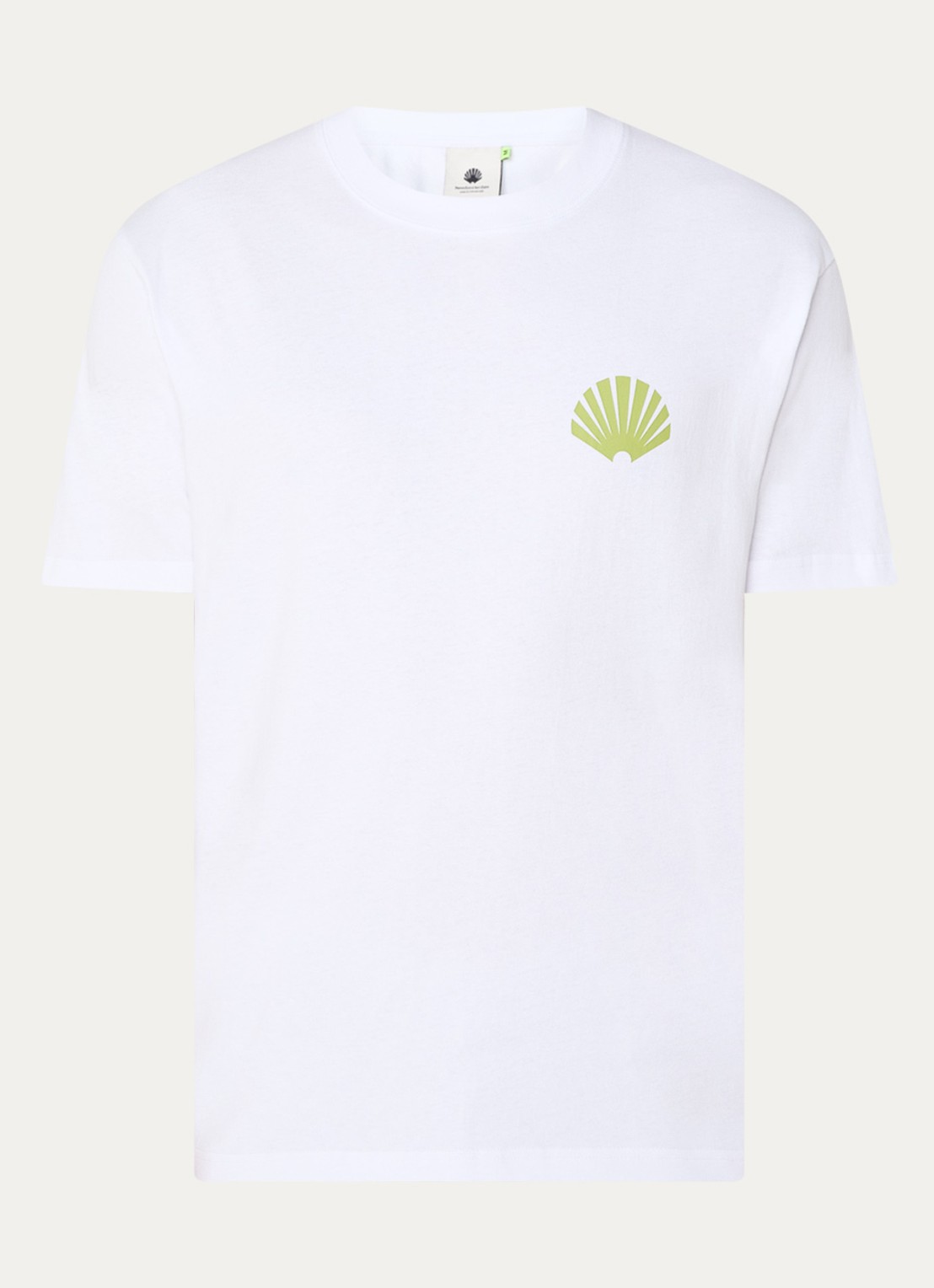 New Amsterdam Surf Association T-shirt met logo- en backprint - voorkant 3 wit