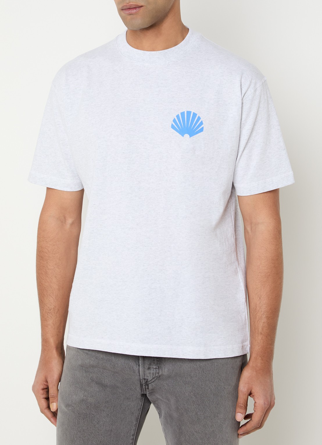 New Amsterdam Surf Association T-shirt met logo- en backprint - achterkant 2 grijsmele