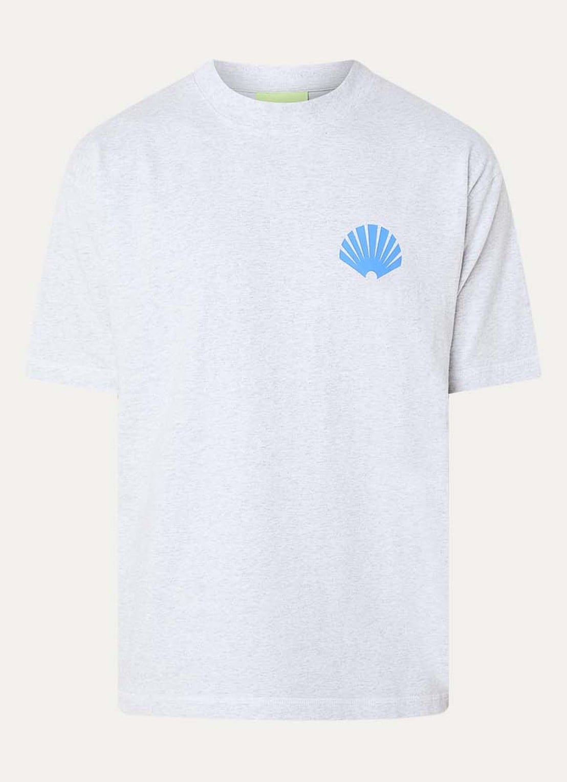 New Amsterdam Surf Association T-shirt met logo- en backprint - voorkant 3 grijsmele