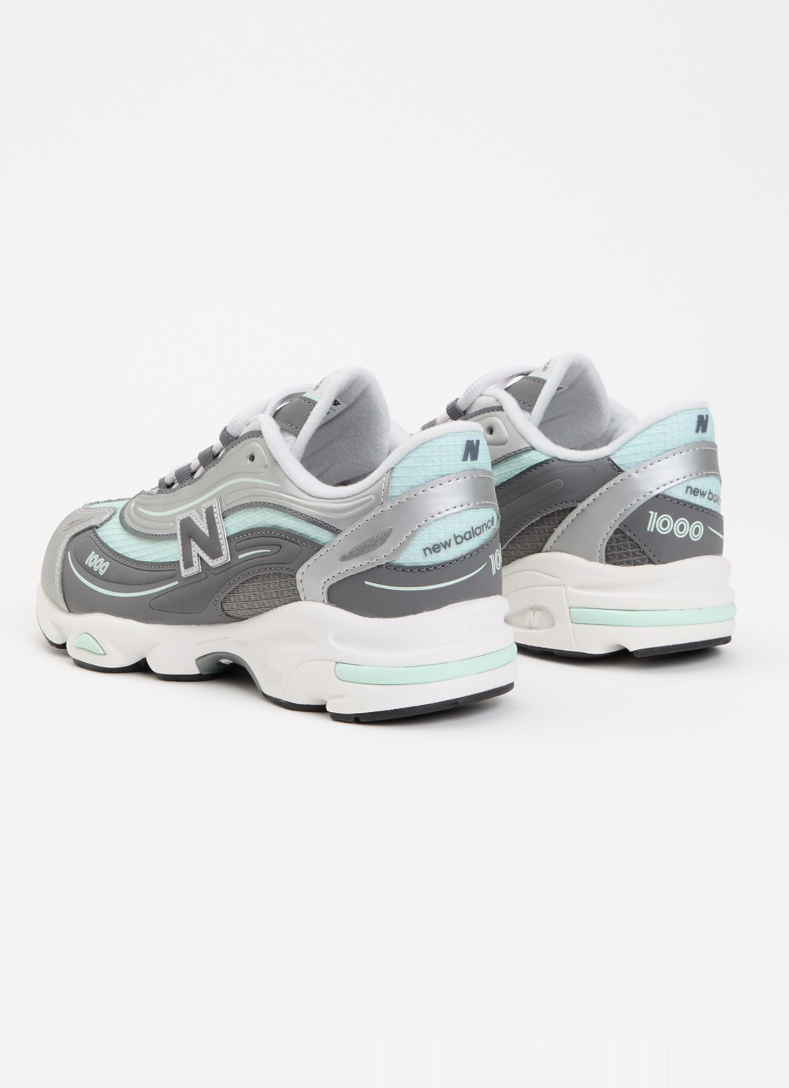 New Balance 1000 sneaker met mesh details - achterkant 2 grijs