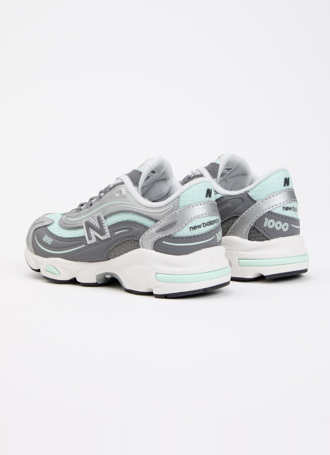 New Balance 1000 sneaker met mesh details - achterkant 3 mint