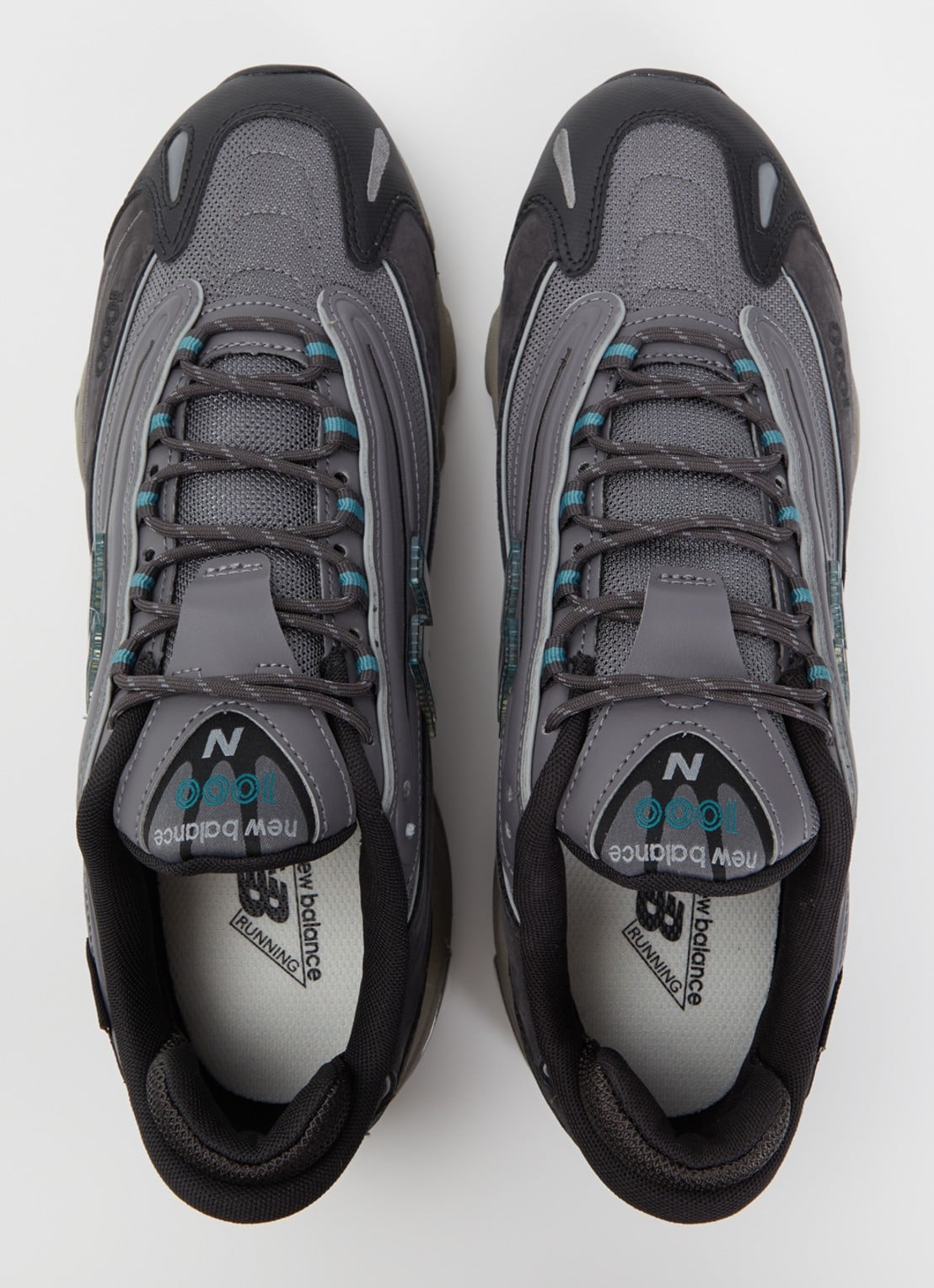New Balance 1000 sneaker van mesh met suède details - detail 5 antraciet