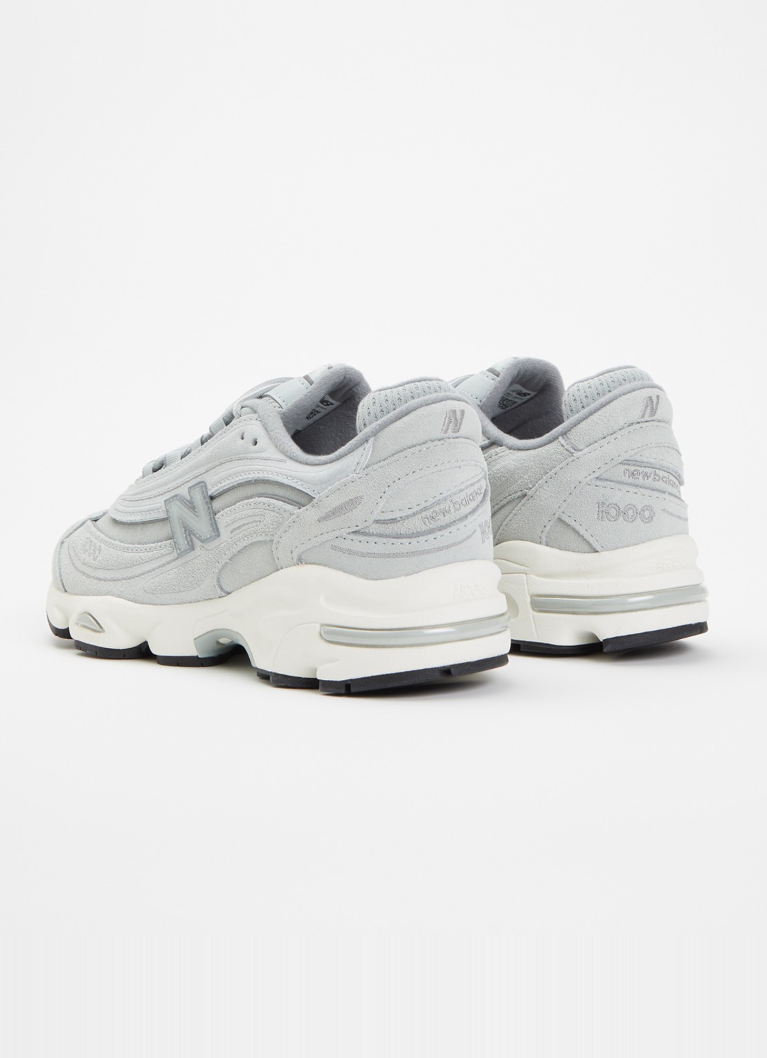 New Balance 1000 sneaker van suède  - achterkant 3 grijs
