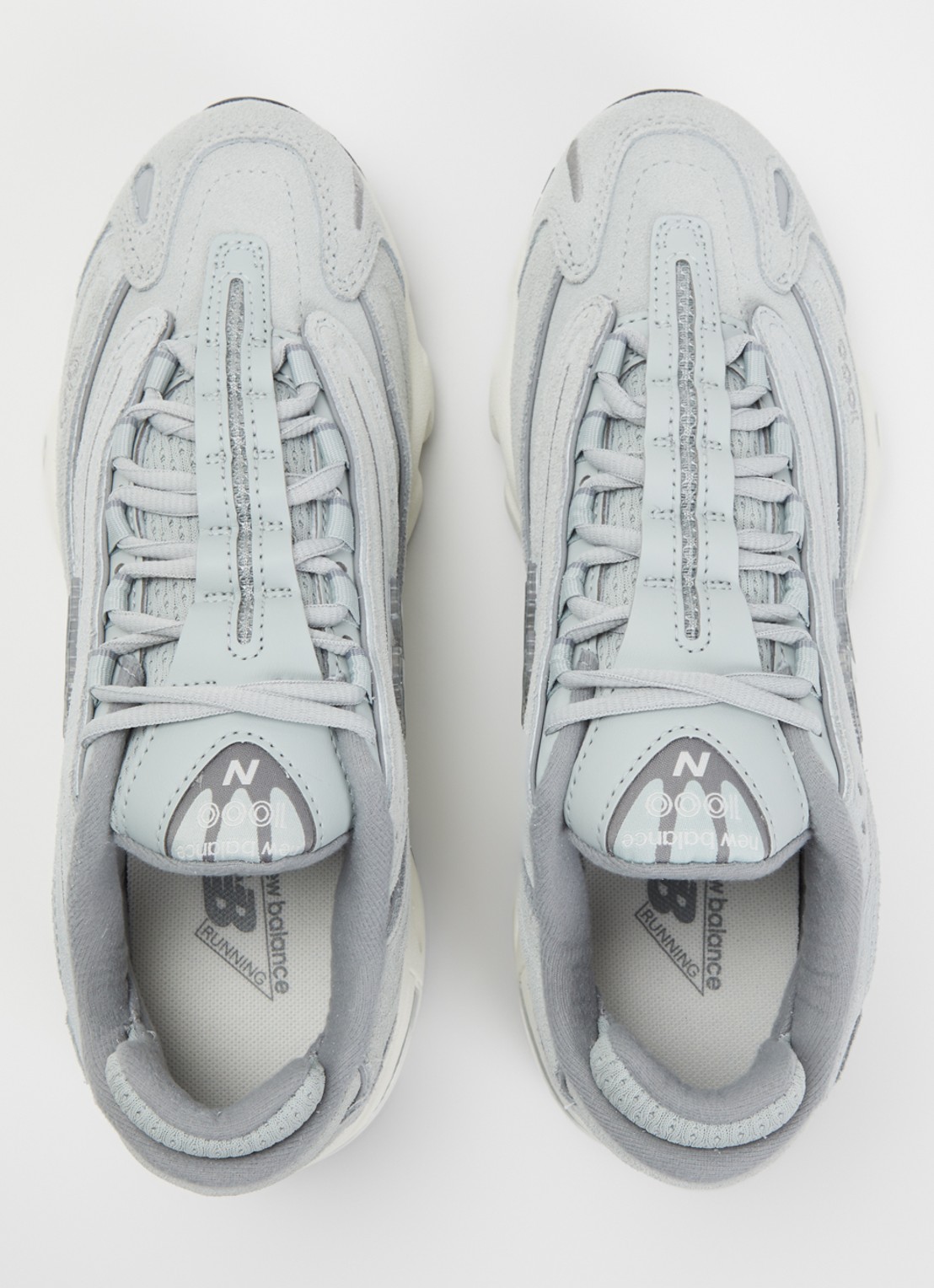 New Balance 1000 sneaker van suède  - detail 5 grijs