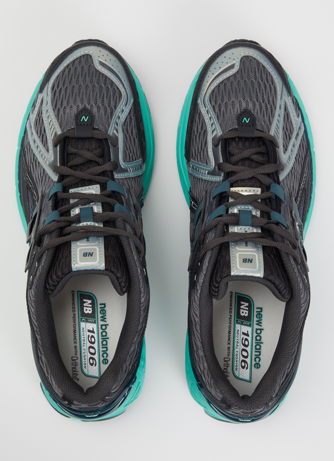 New Balance 1906 sneaker met mesh details - detail 5 antraciet