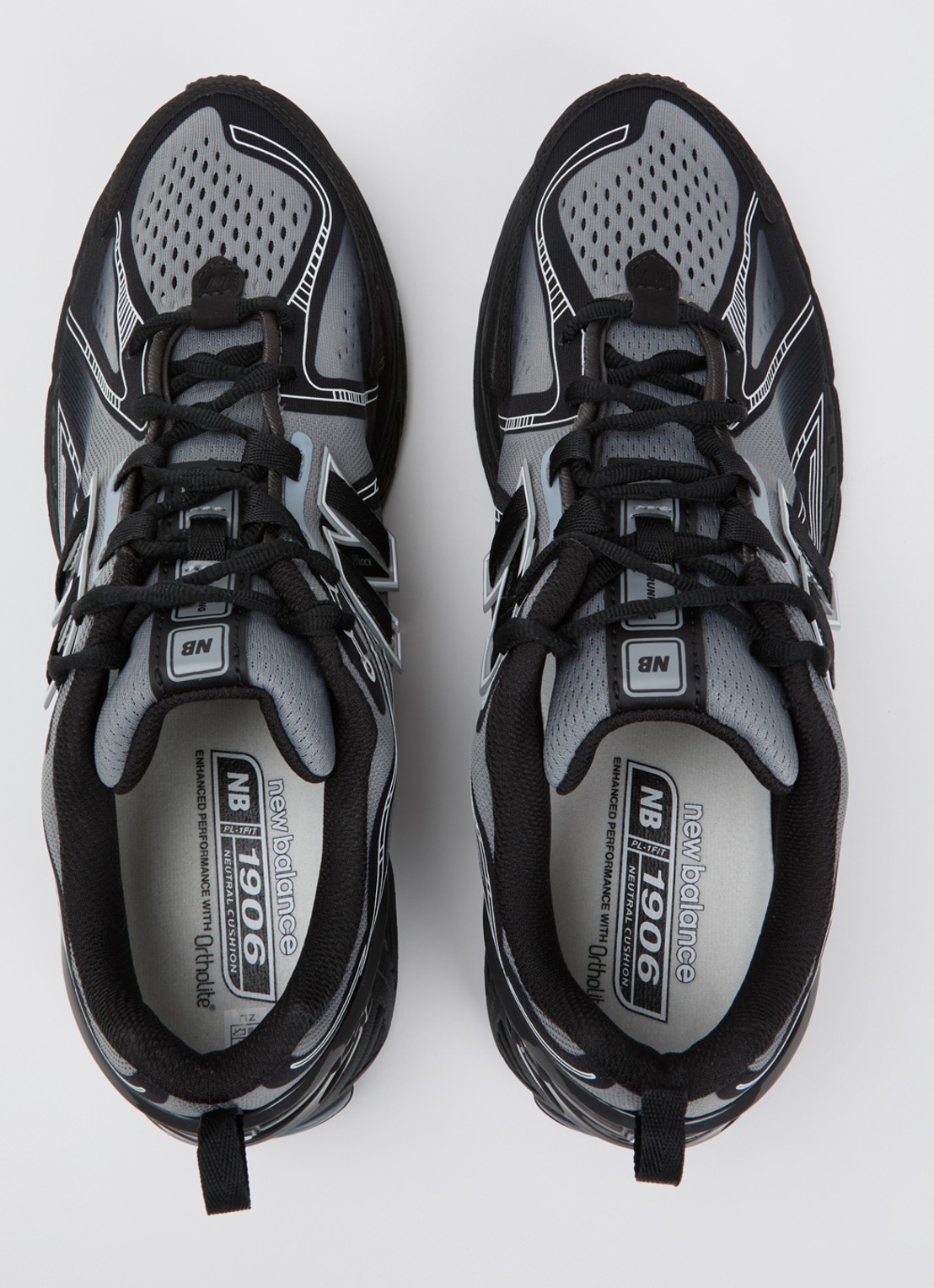 New Balance 1906 sneaker met mesh details - detail 4 zwart
