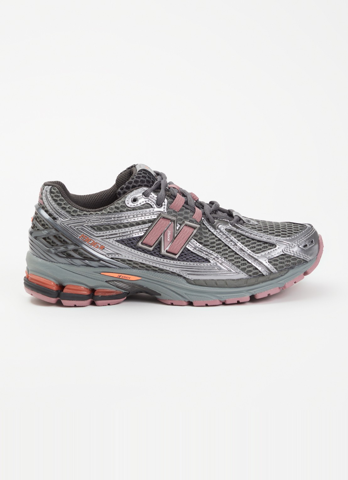 New Balance 1906 sneaker met mesh details - voorkant zilver