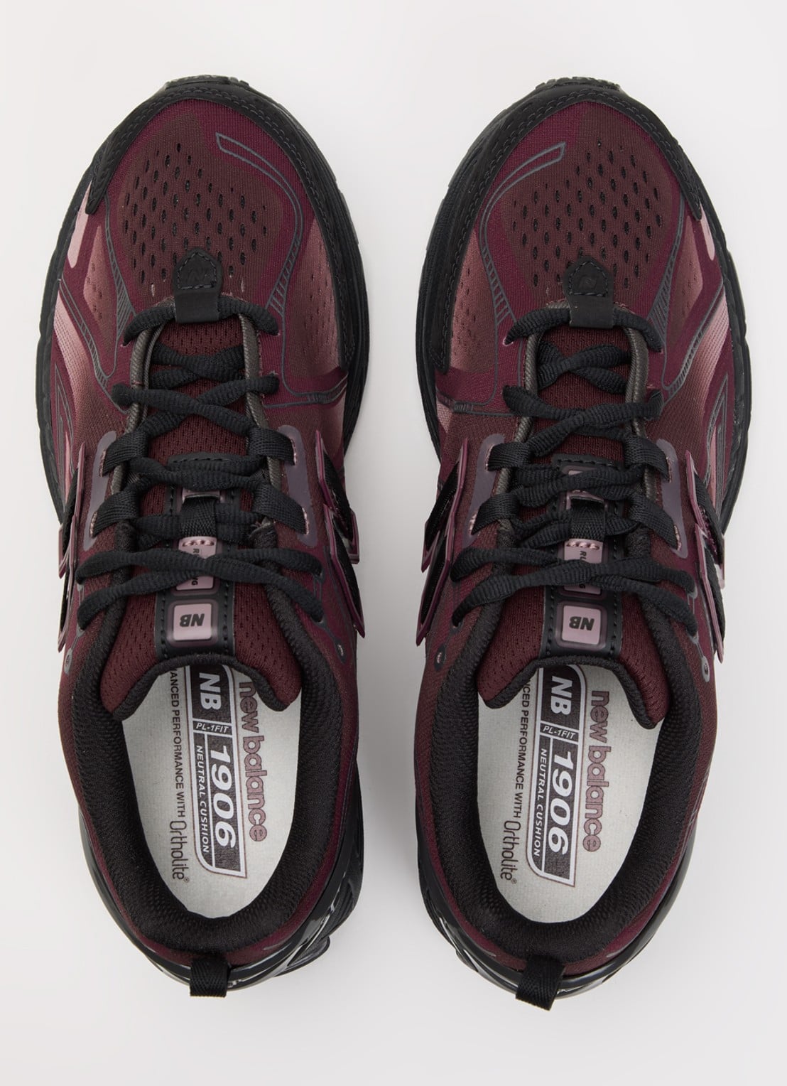 New Balance 1906 sneaker met mesh details - detail 3 bordeauxrood