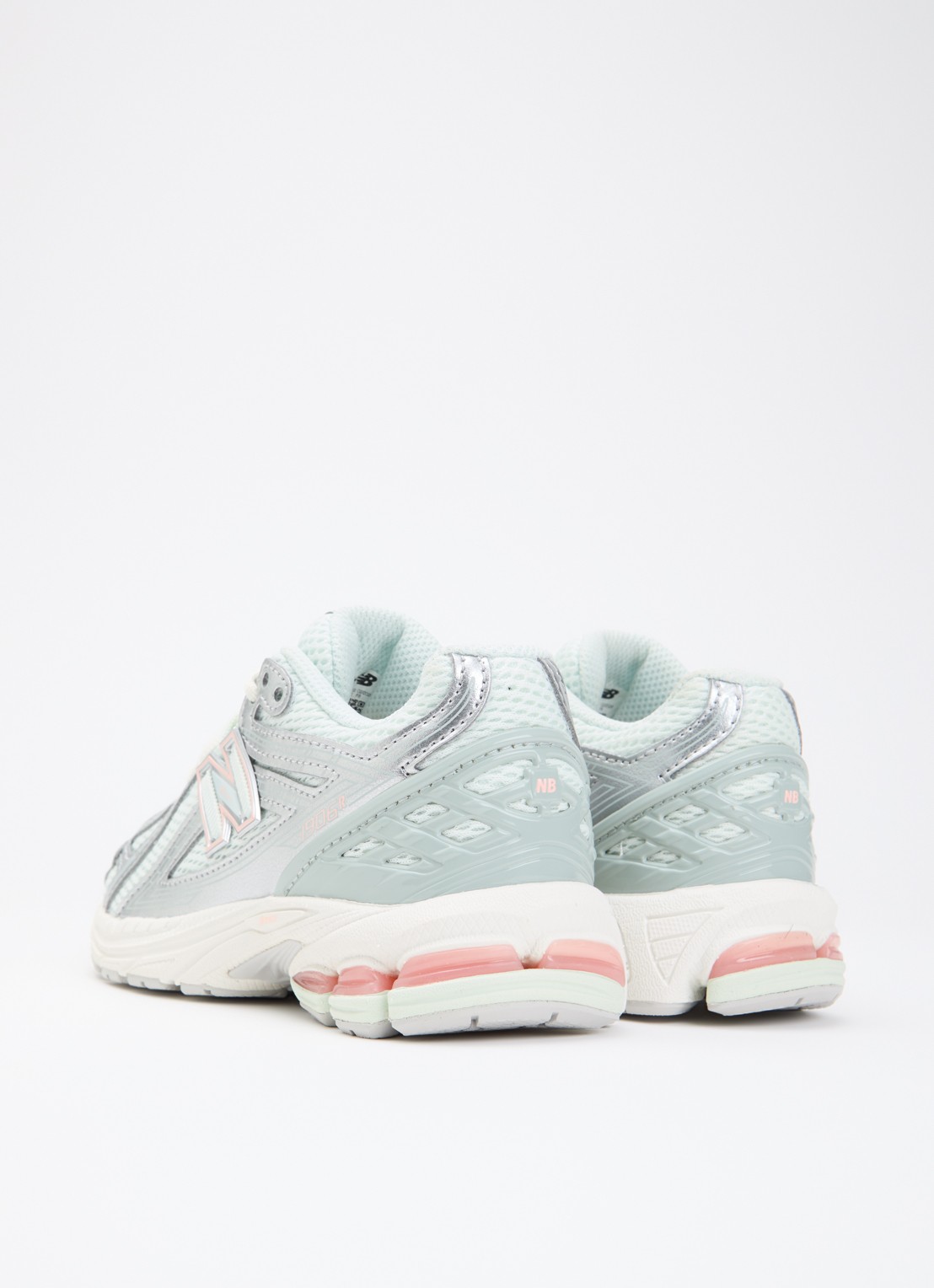 New Balance 1906 sneaker met mesh details - achterkant lindegroen
