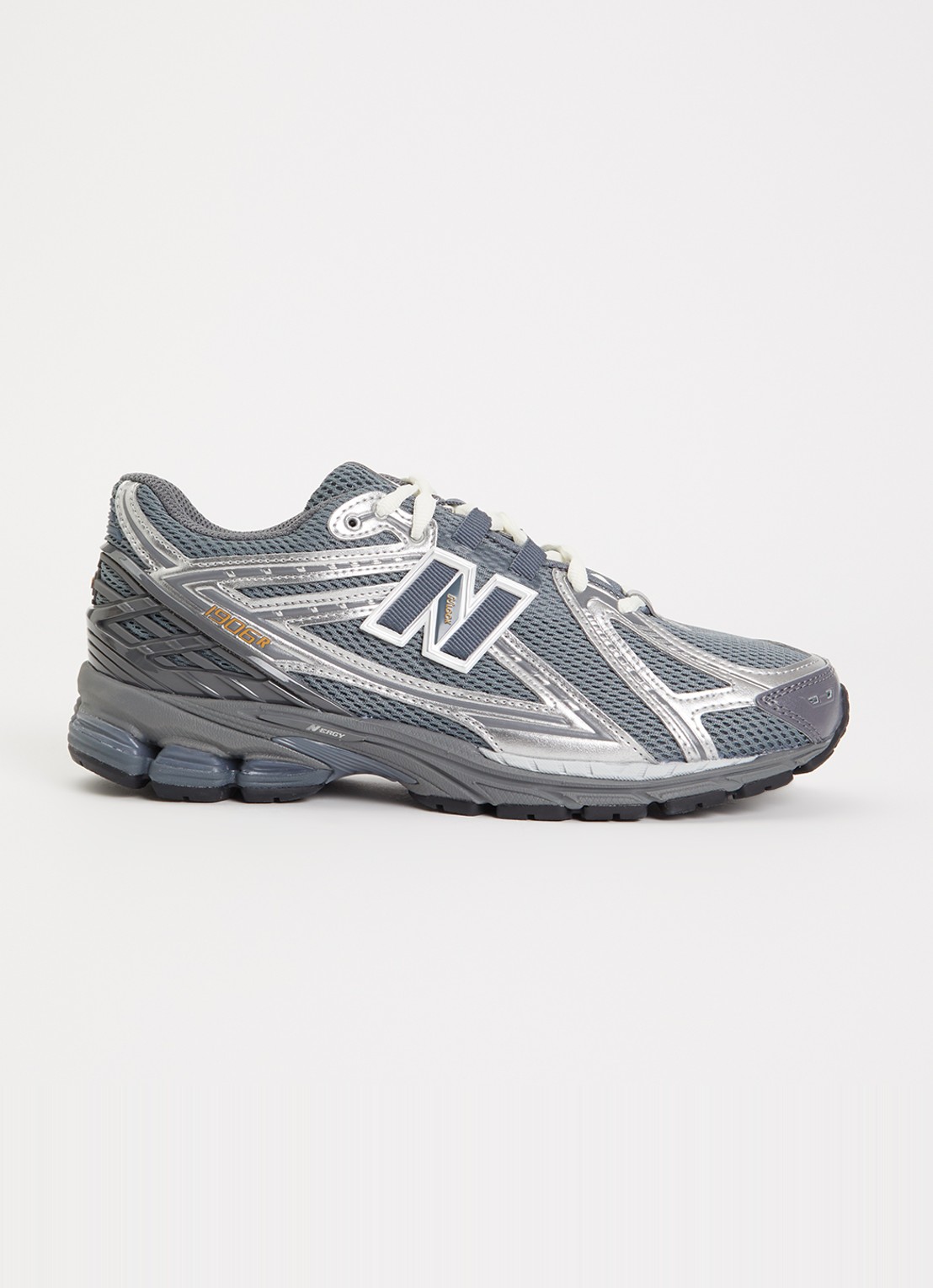 New Balance 1906 sneaker van mesh met metallic details - voorkant 4 blauwgrijs