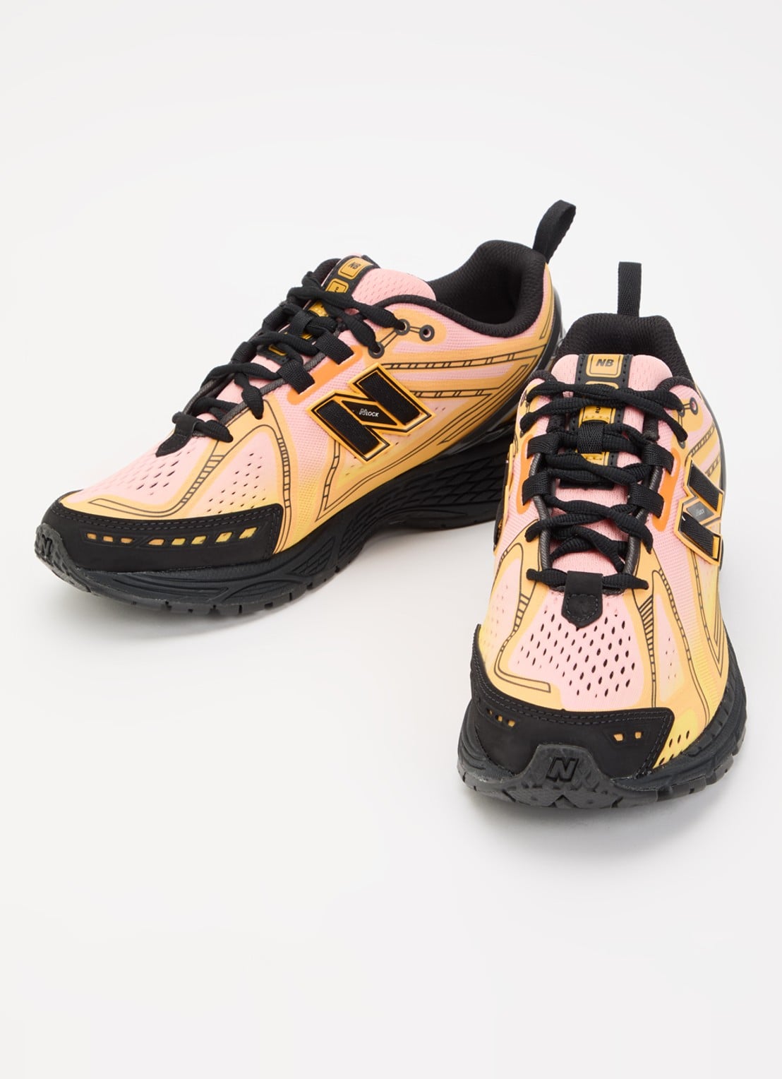 New Balance 1906 sneaker van mesh - detail 3 geel