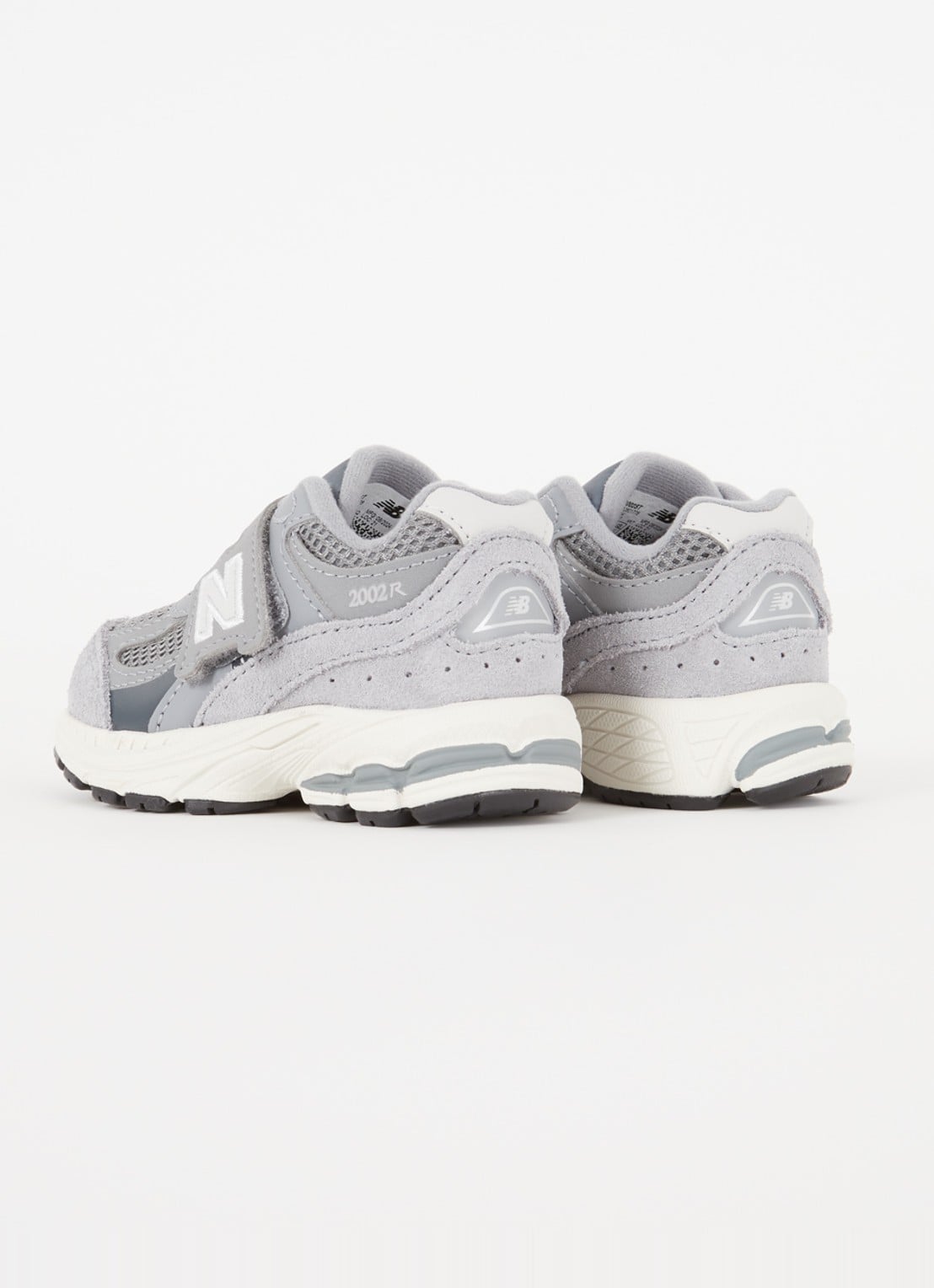 New Balance 2002 sneaker met mesh details - achterkant grijs
