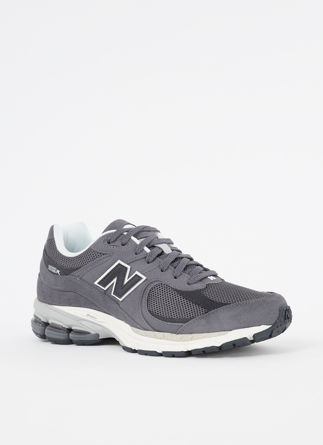 New Balance 2002R sneaker met suède en mesh details - voorkant 5 grijs