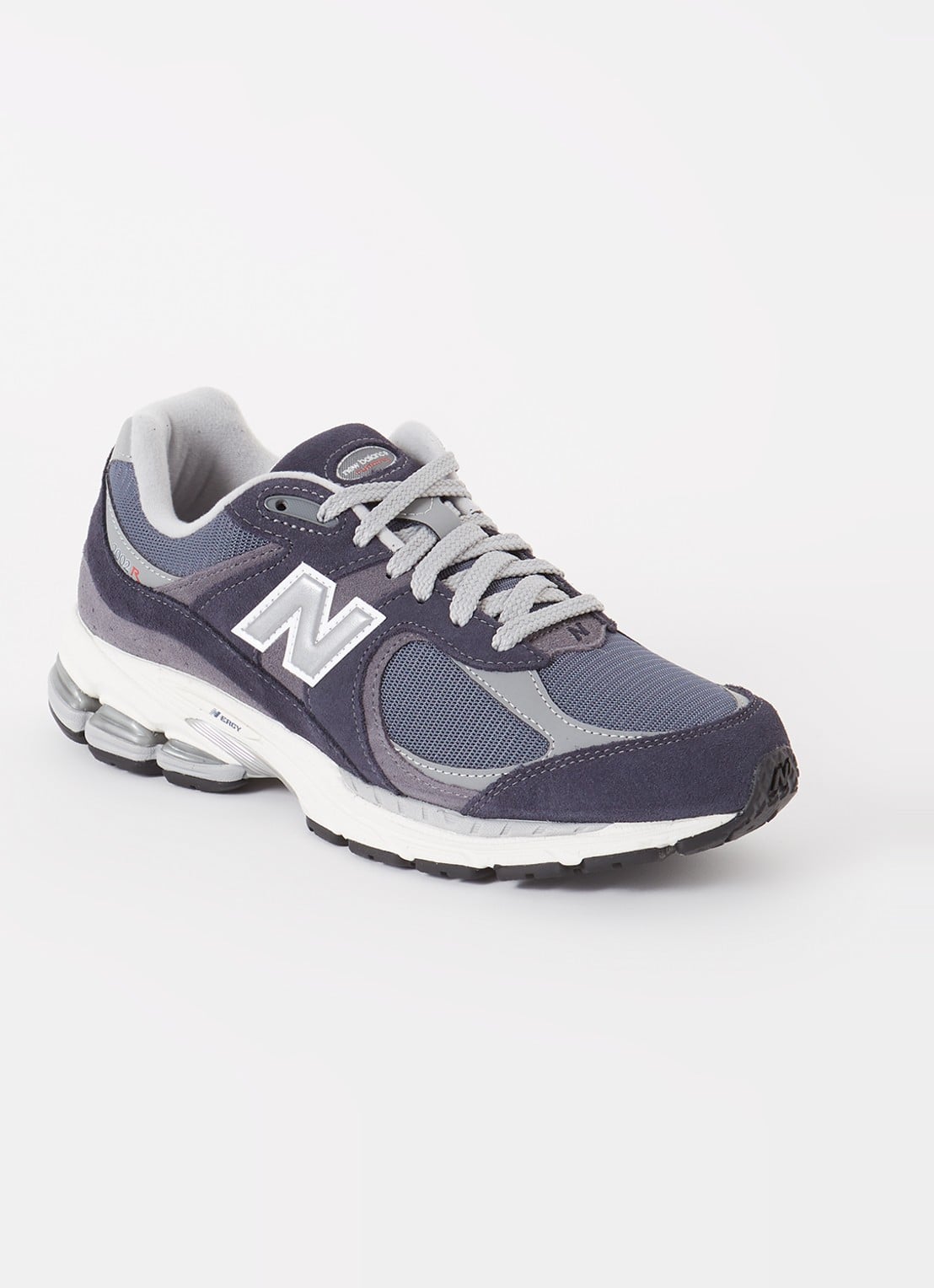 New Balance 2002R sneaker van suède met mesh details  - voorkant blauw