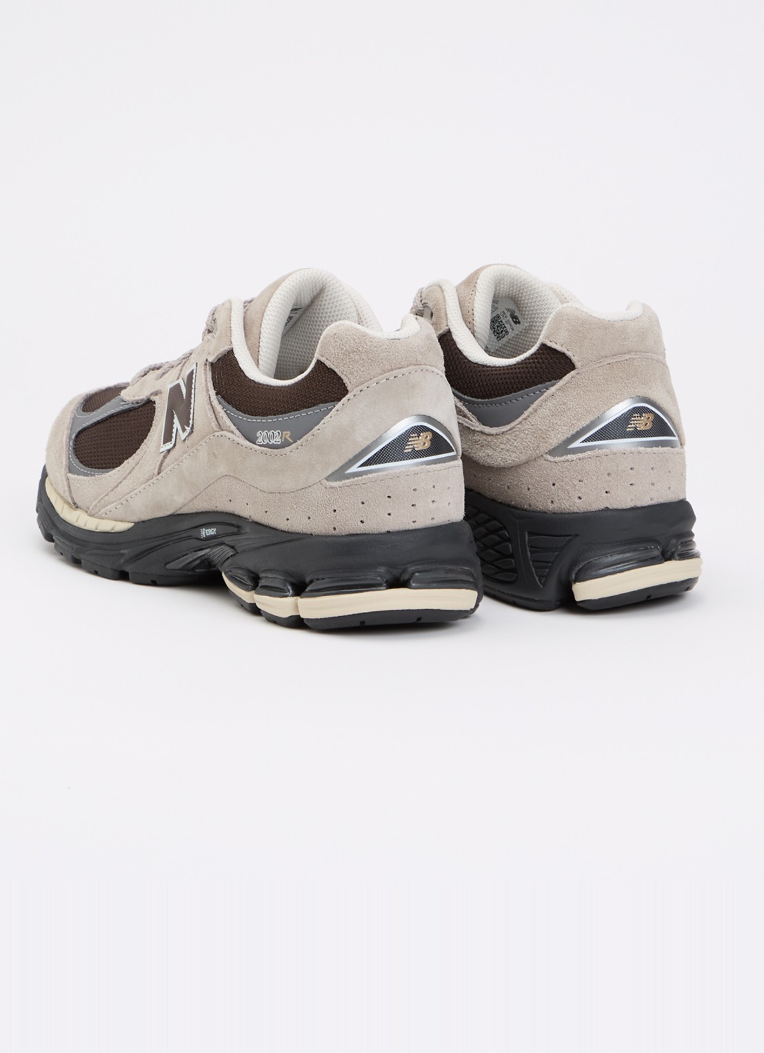 New Balance 2002R sneaker van suède met mesh details - achterkant 4 beige