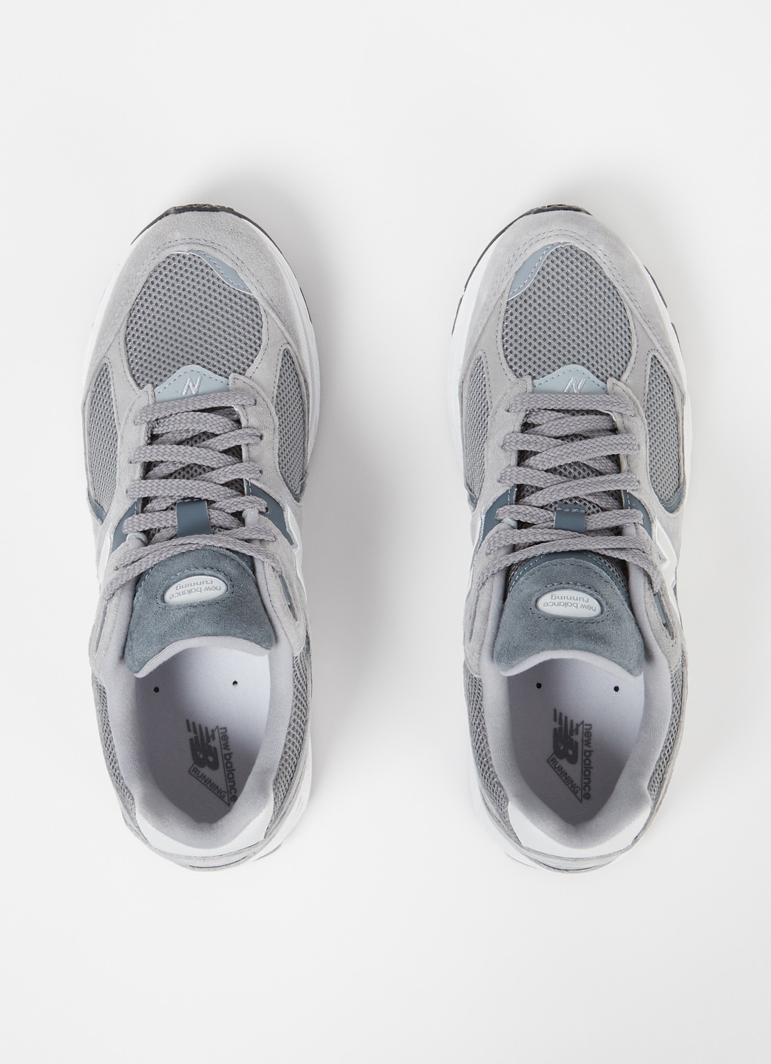 New Balance 2002R sneaker van suède met mesh details  - detail 5 grijs