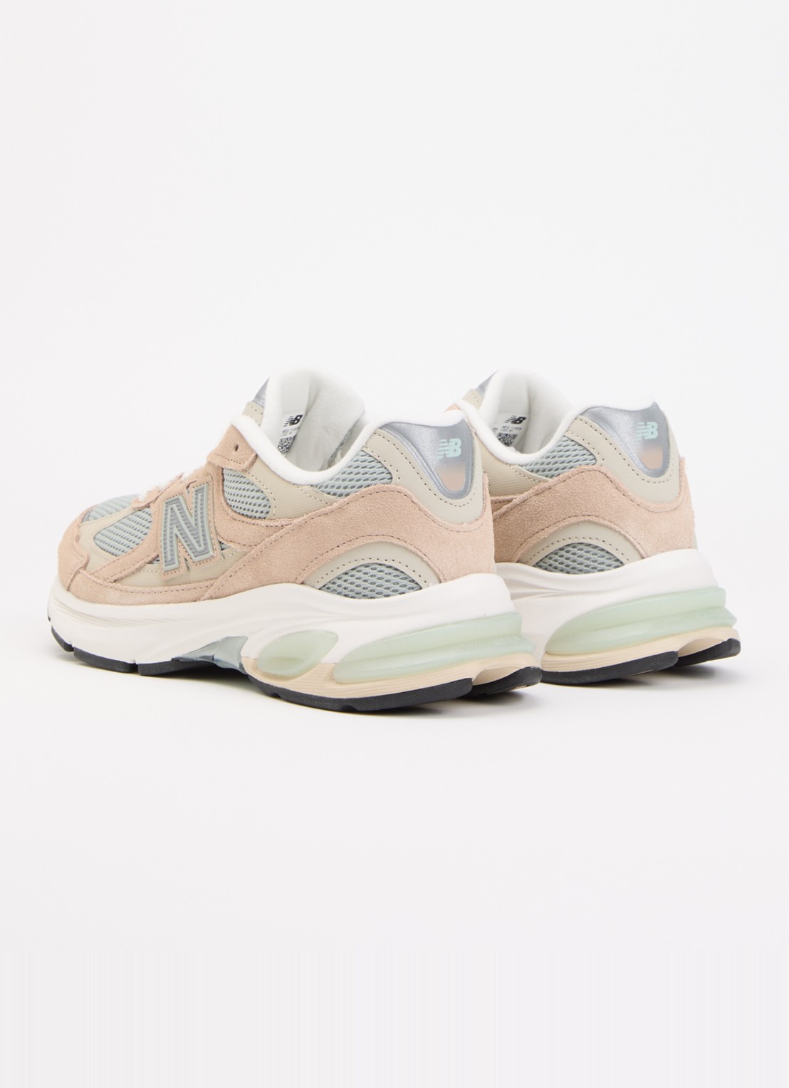 New Balance 2010 sneaker van mesh met details van nubuck - achterkant 4 beige