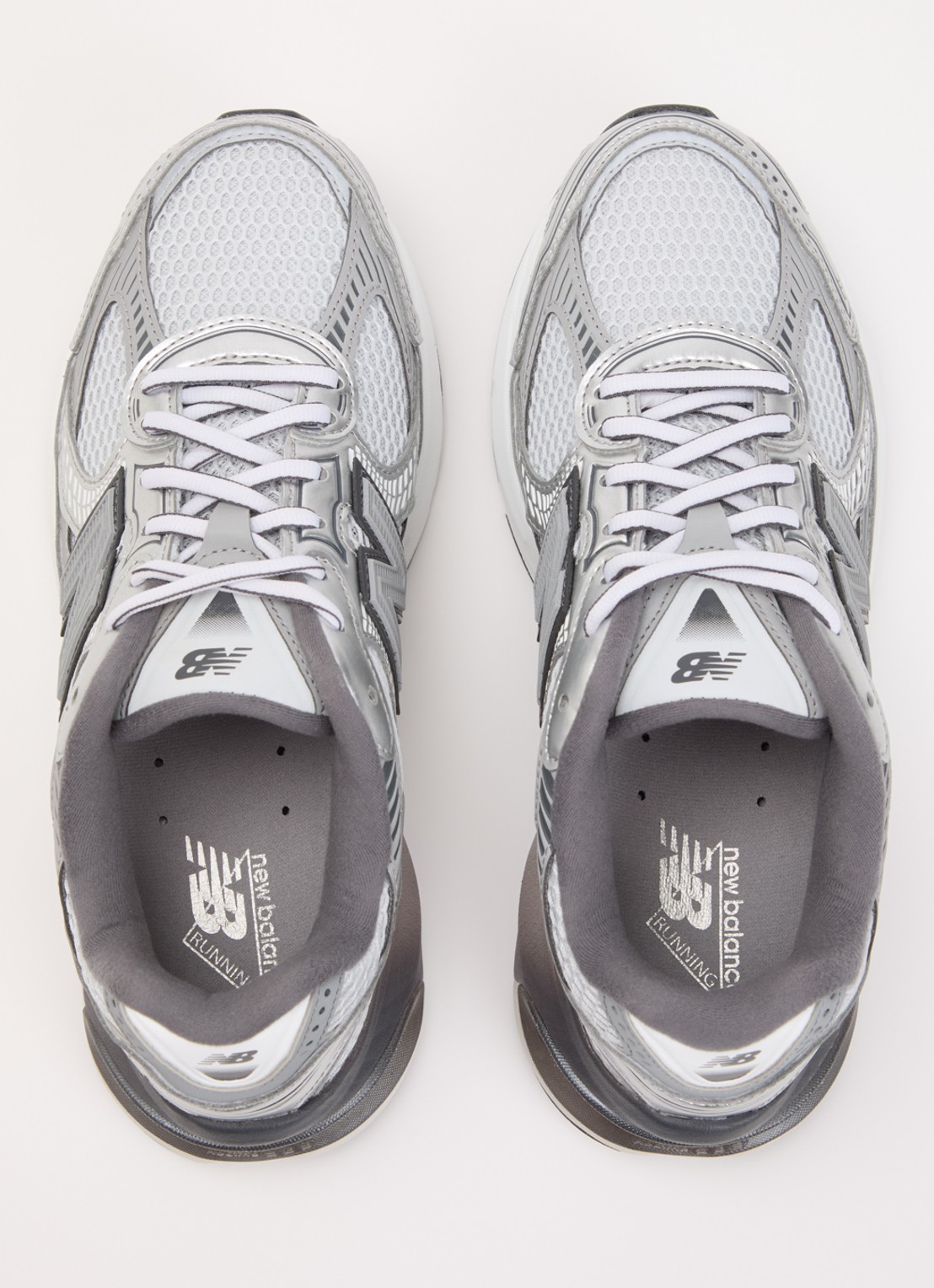 New Balance 2010 sneaker van mesh met details van nubuck - detail 2 zilver