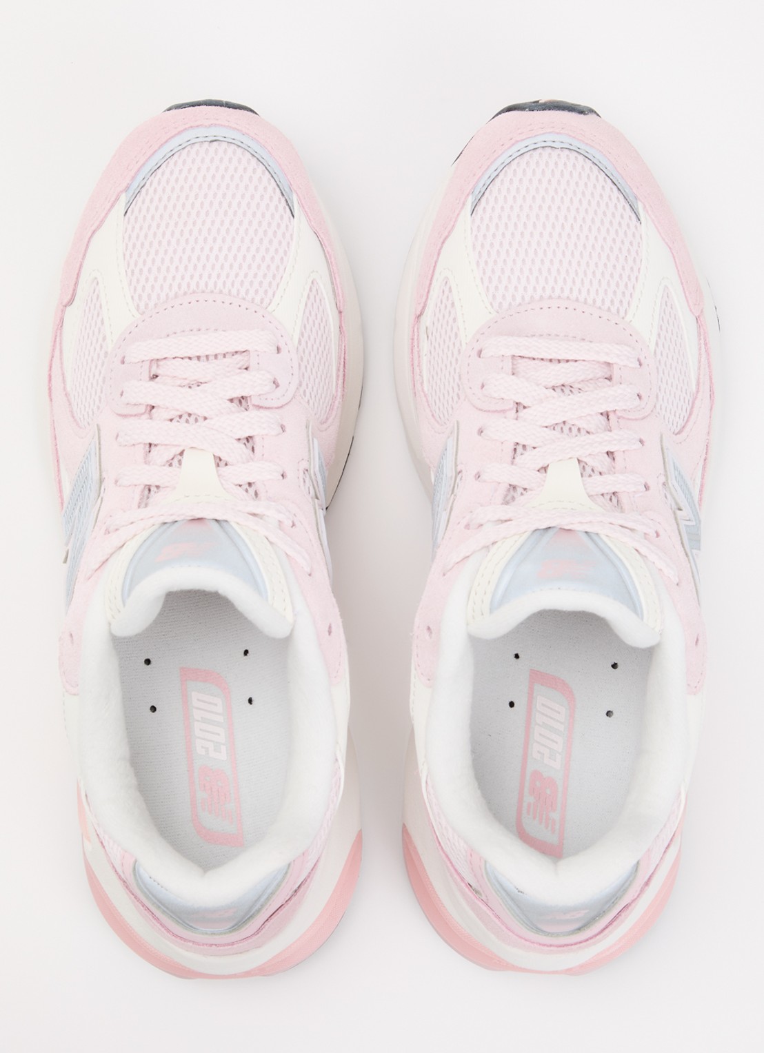 New Balance 2010 sneaker van mesh met suède details - detail 2 lichtroze